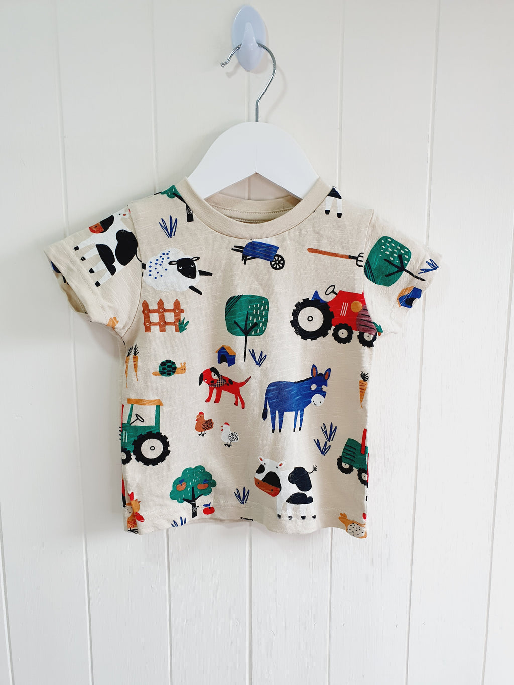 Next farming print T-shirts 6-9 months