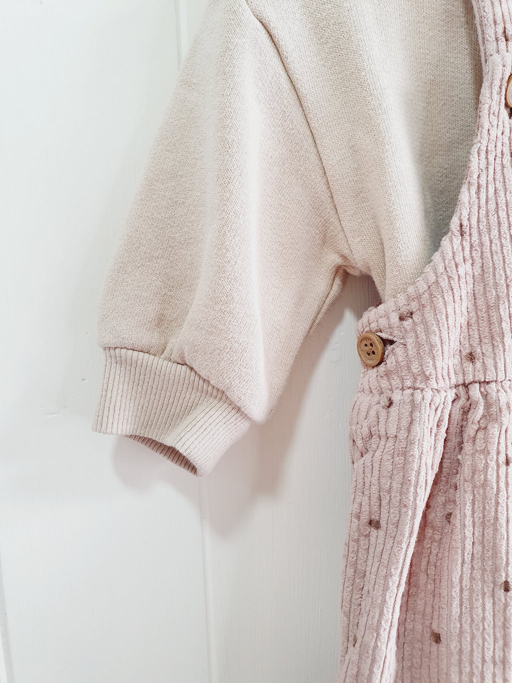 Next corduroy dungaree and bodysuit set 3-6 months