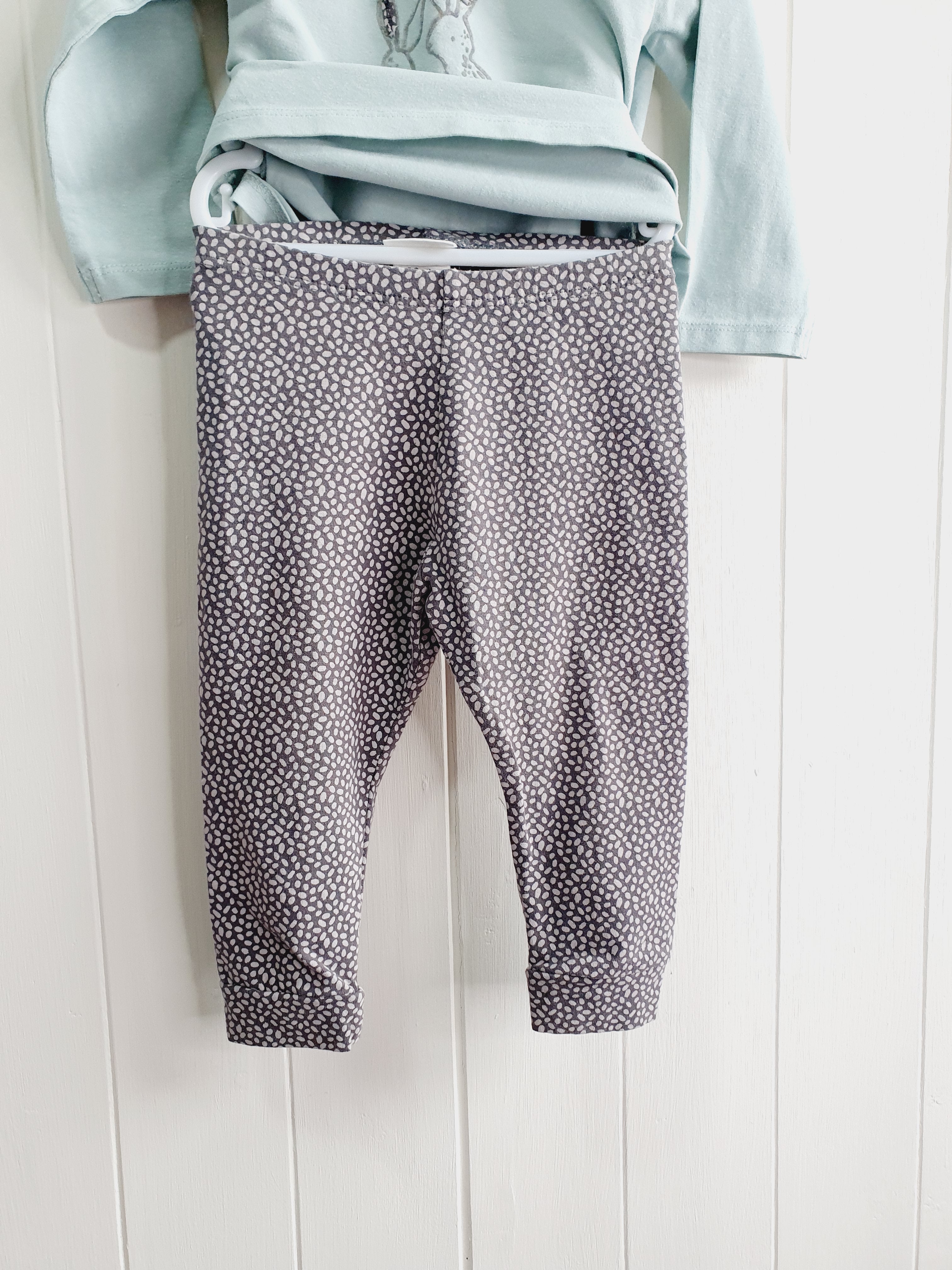 Next bunny print leggings and long sleeve top set 6-9 months