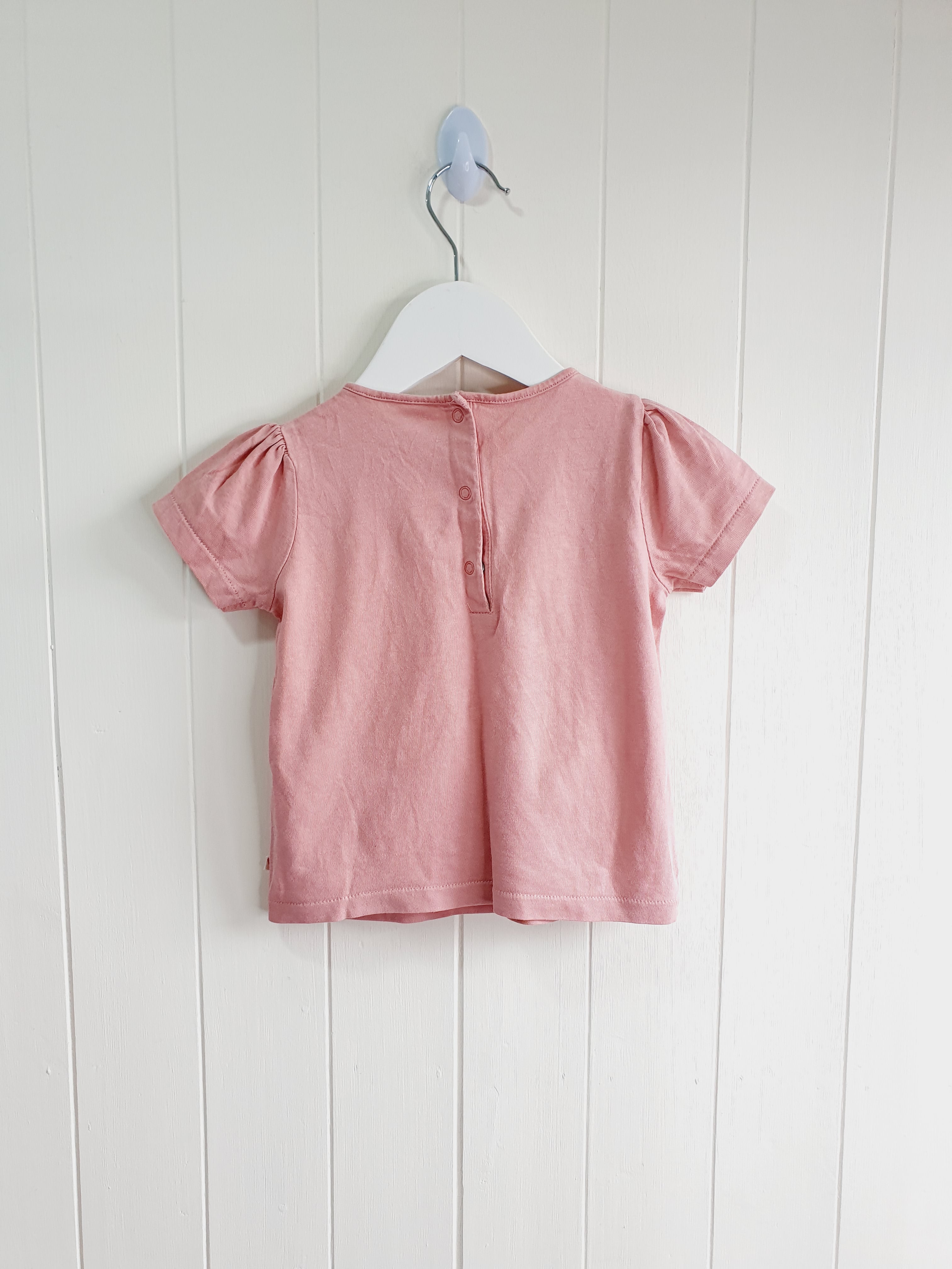 Next embroidered bunny face T-shirt 12-18 months