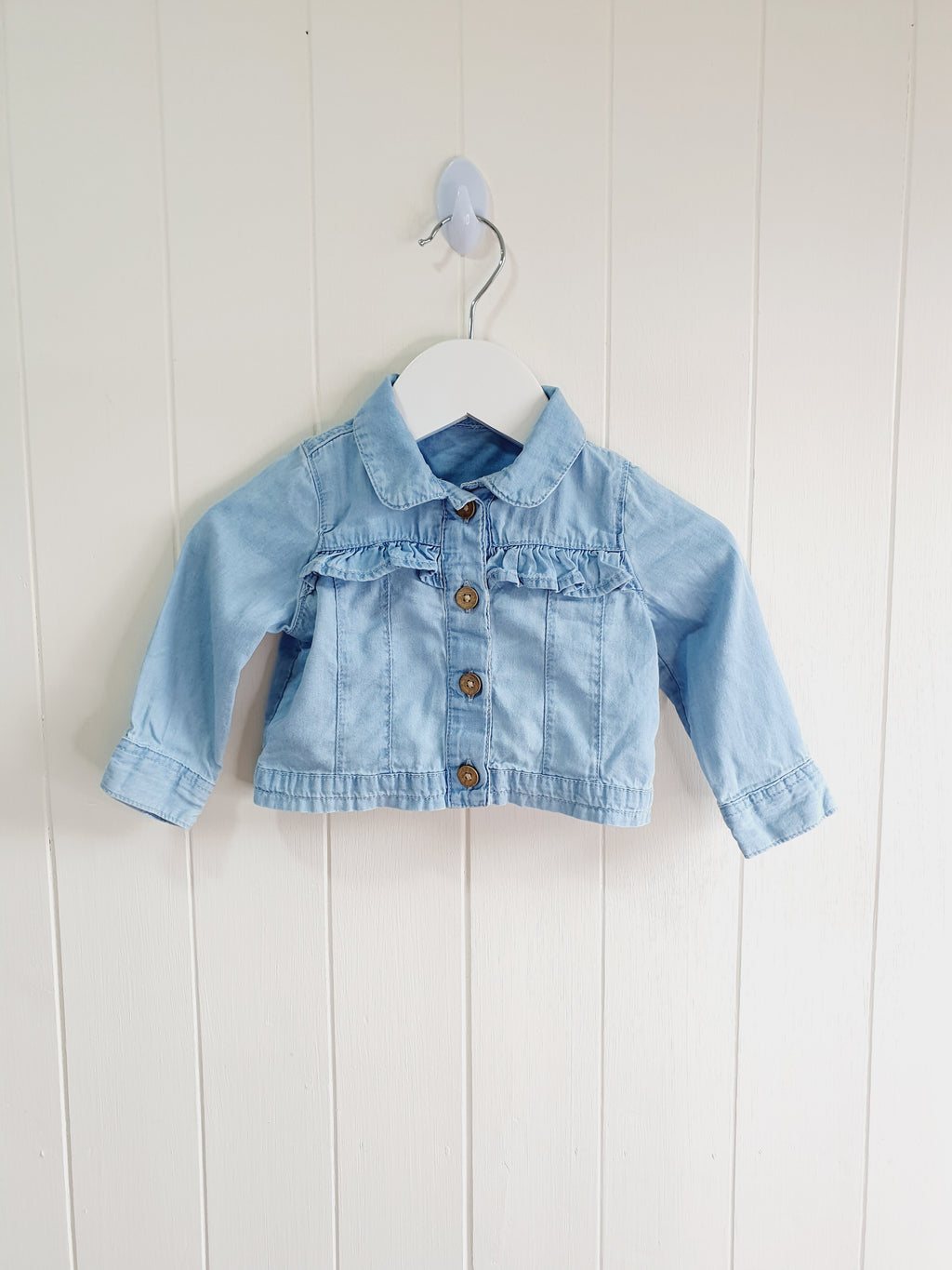 George light blue denim look shirt 3-6 months
