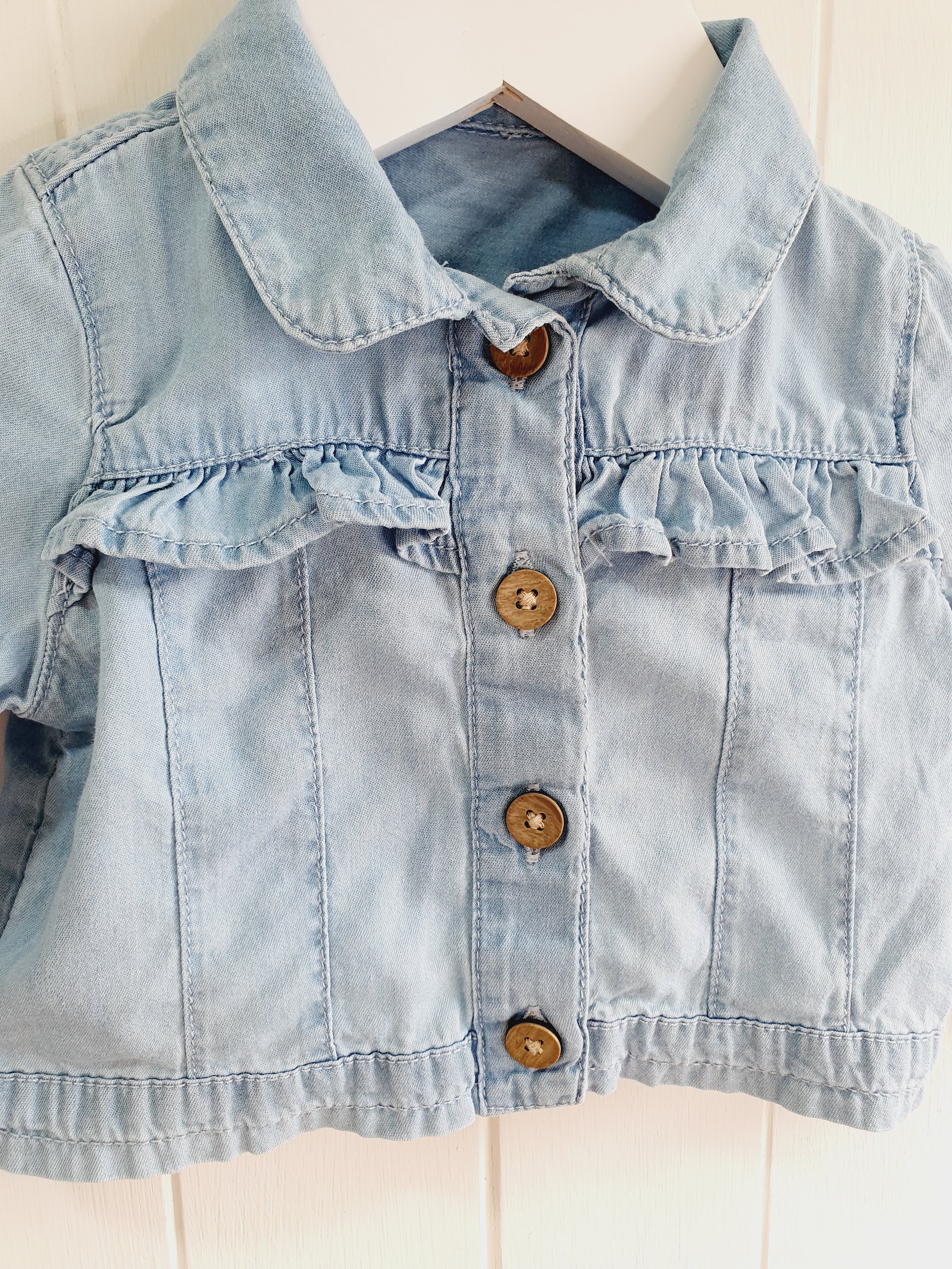 George light blue denim look shirt 3-6 months