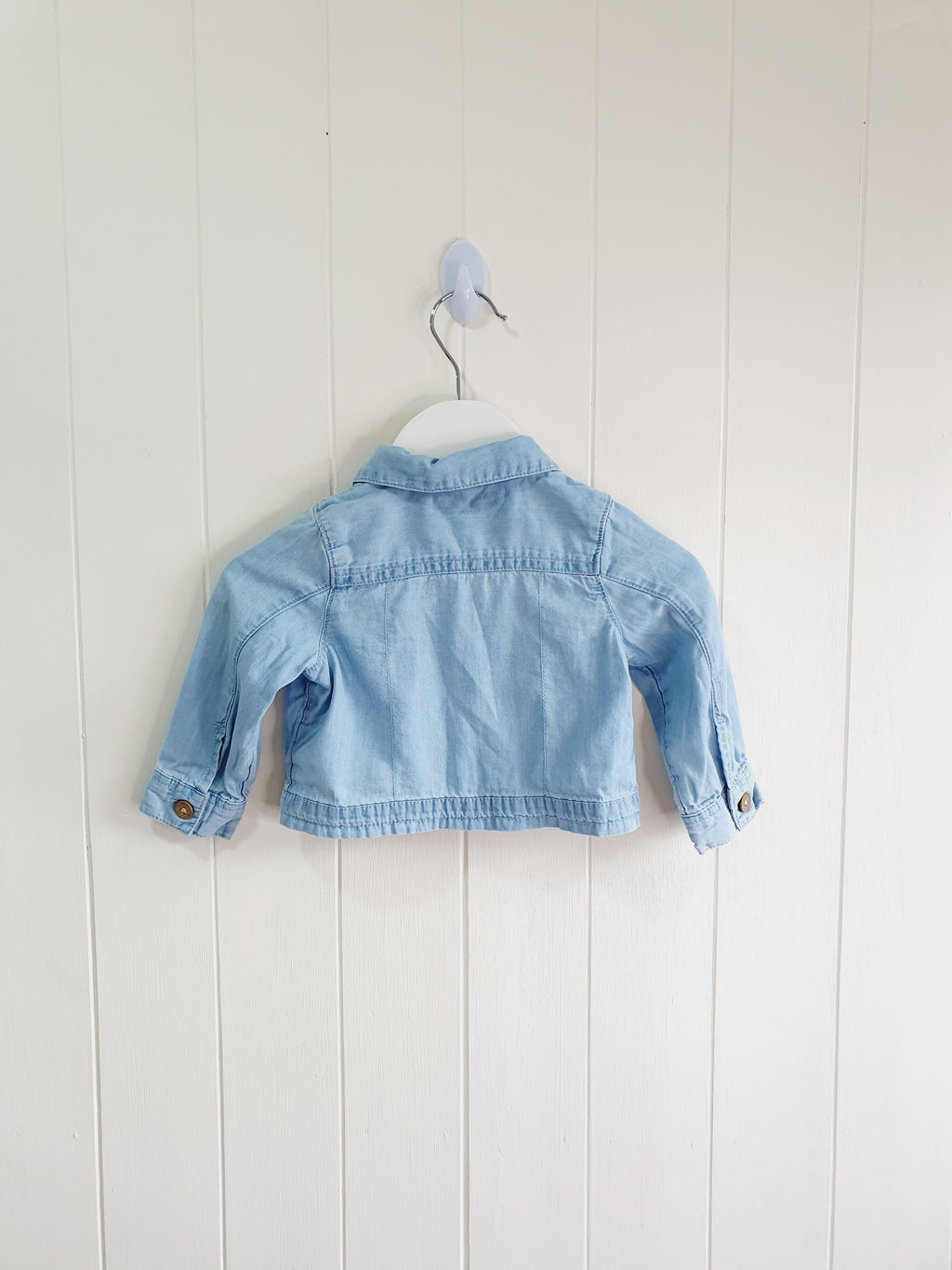 George light blue denim look shirt 3-6 months