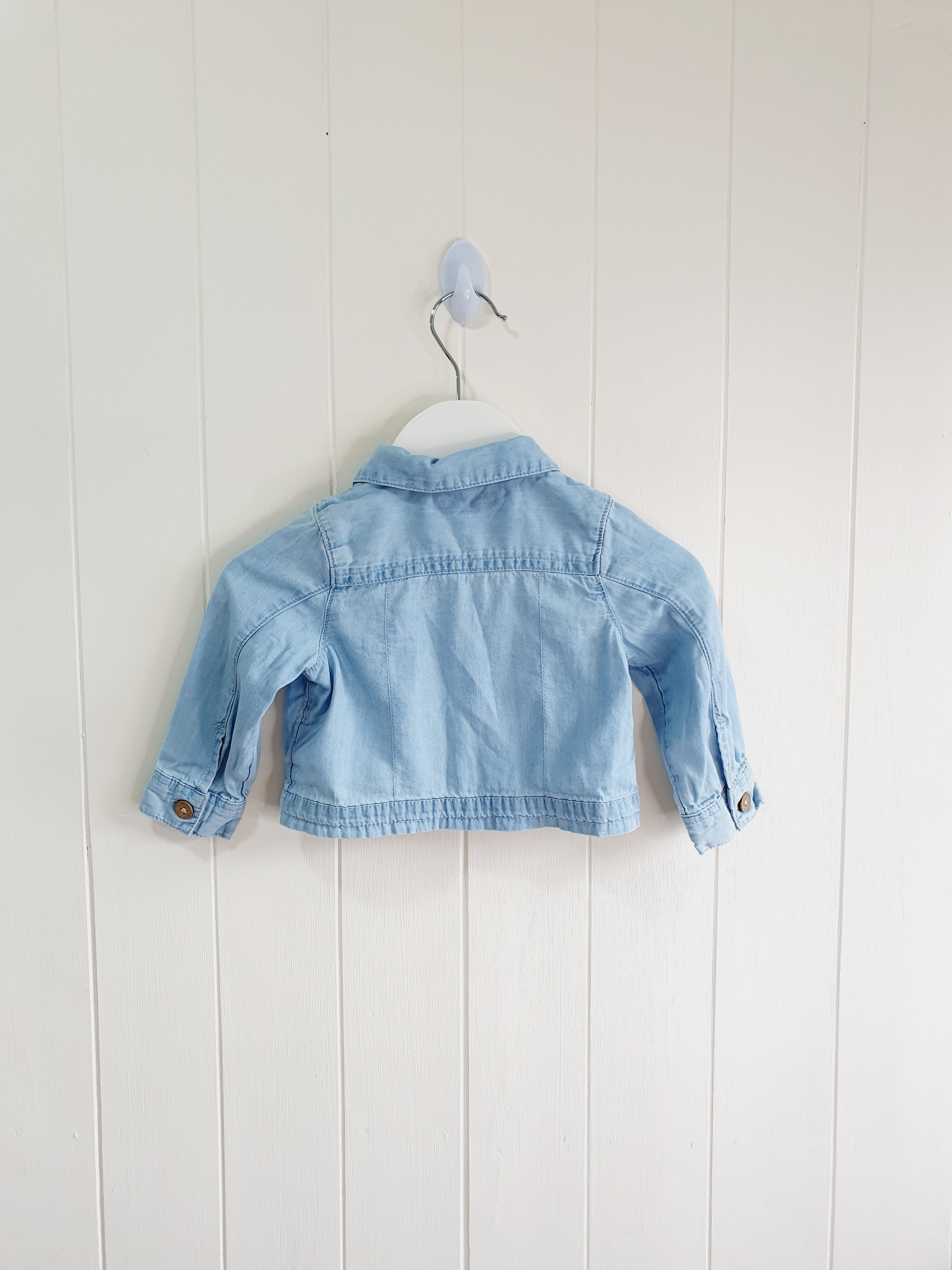 George light blue denim look shirt 3-6 months
