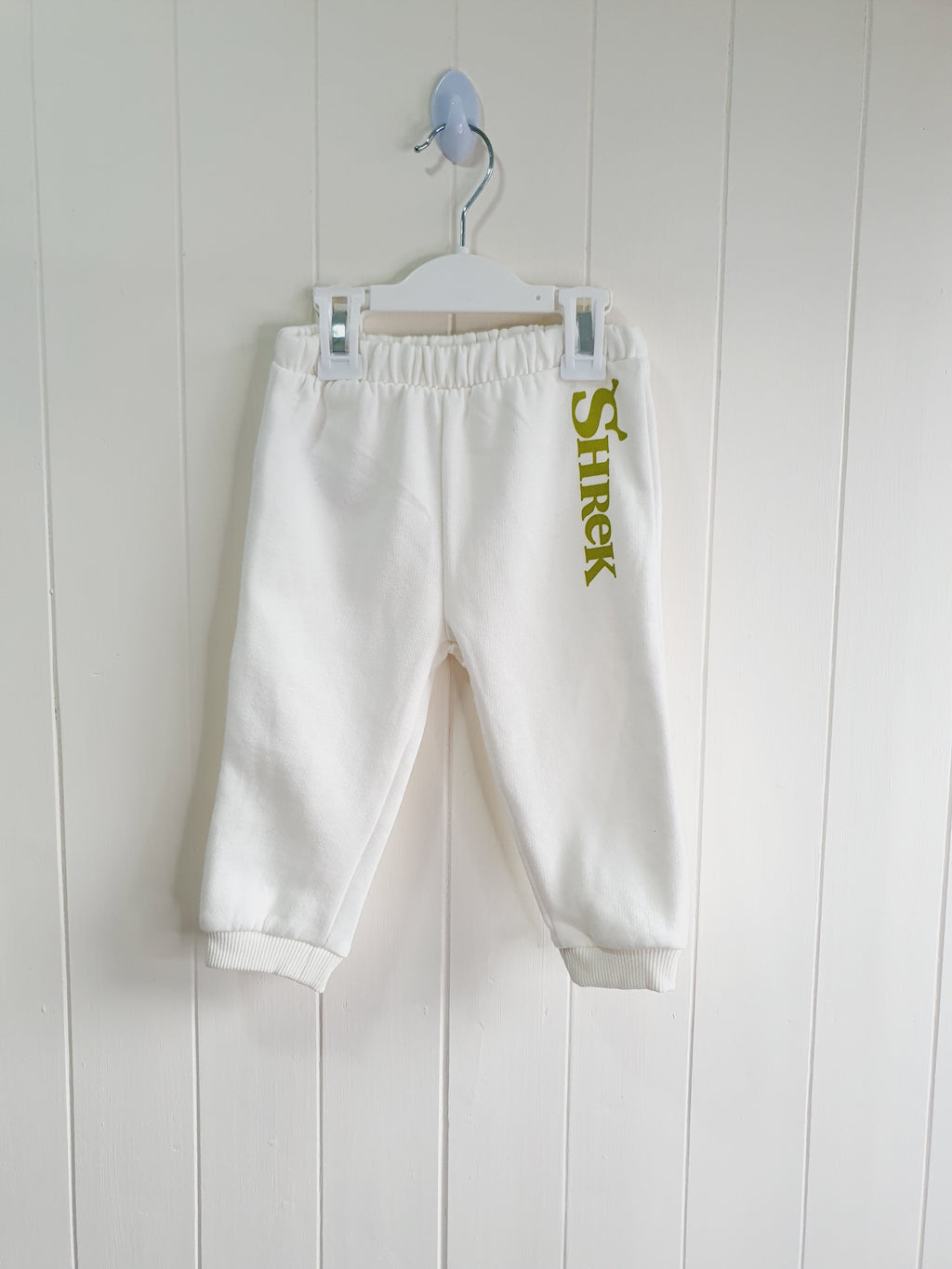 Primark Shrek white joggers 9-12 months