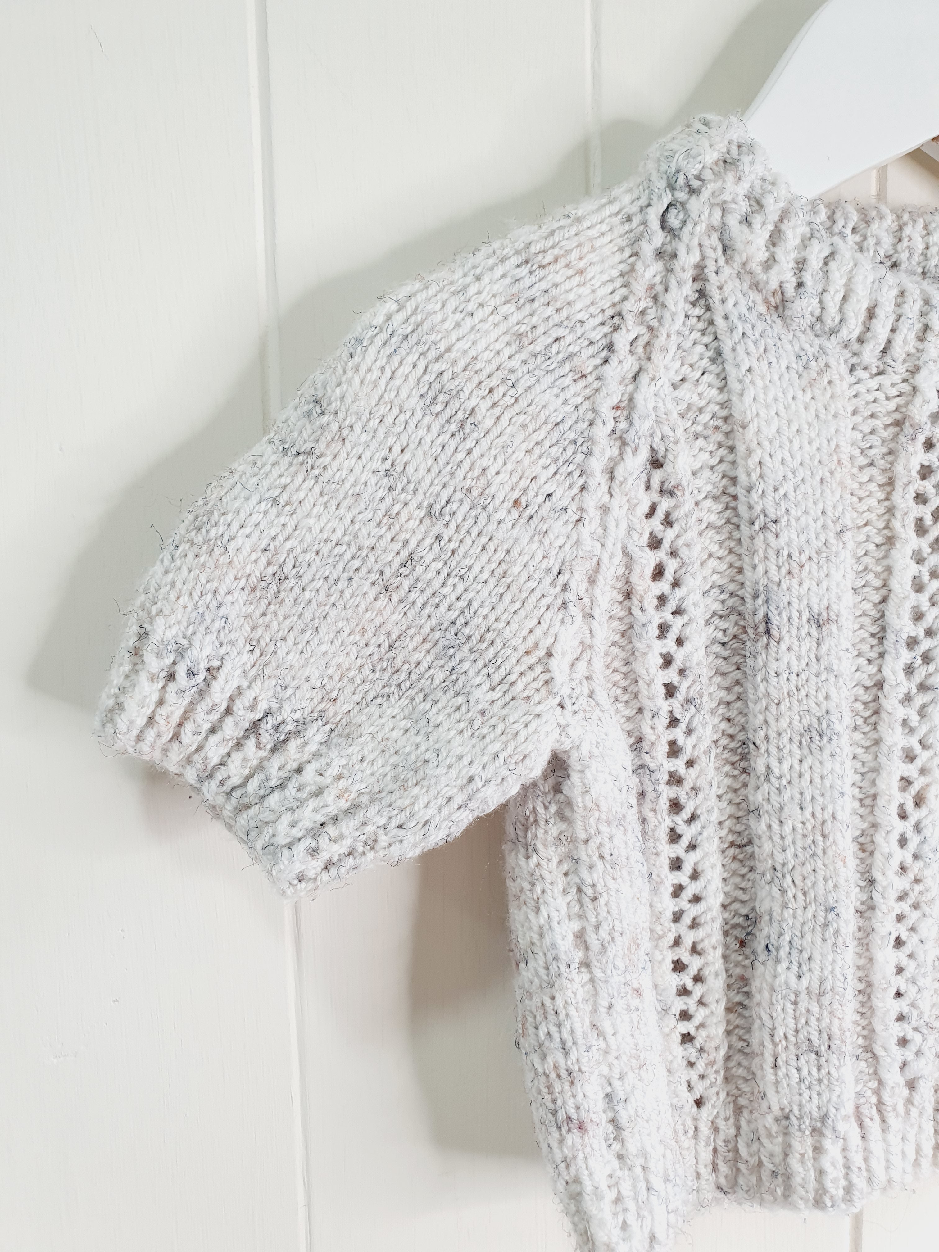 Handmade short sleeve jumper 0-3 months