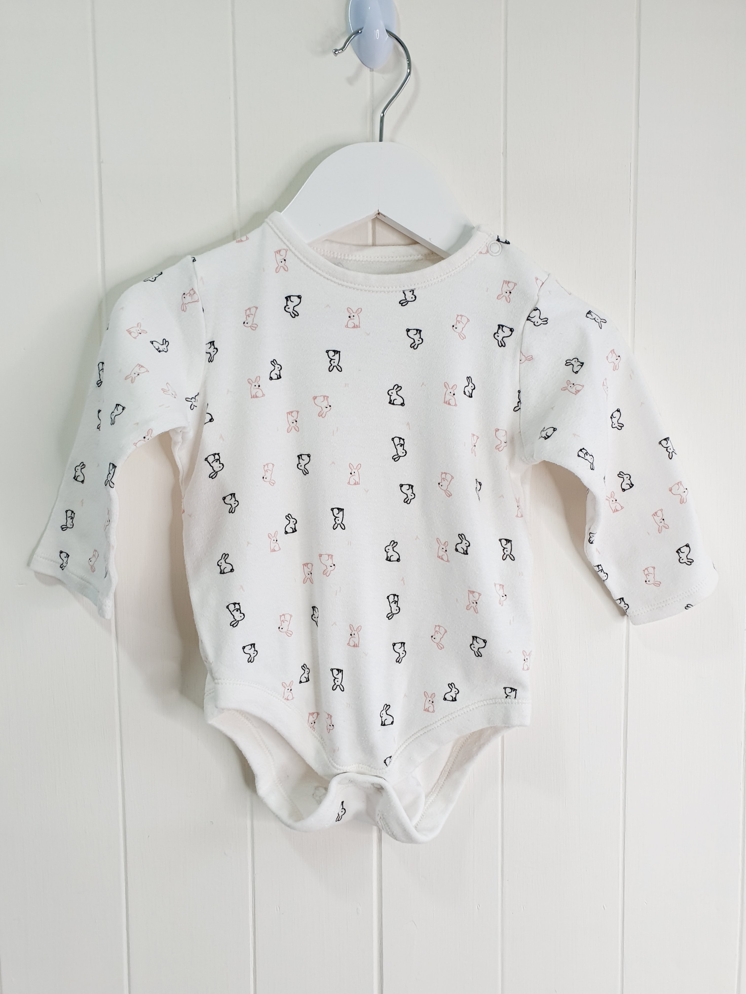 Lullaby bunny print long sleeve bodysuit 12-18 months