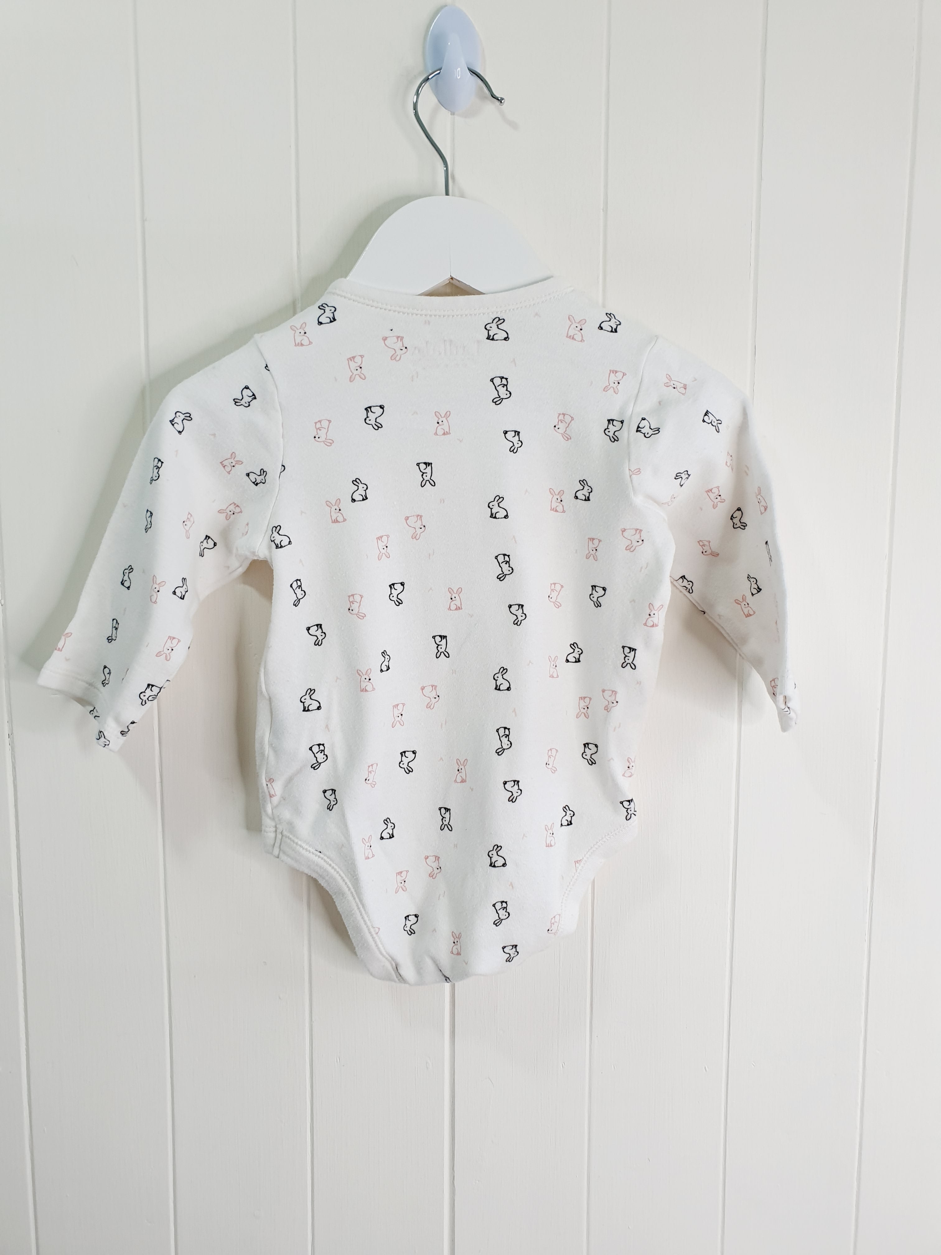 Lullaby bunny print long sleeve bodysuit 12-18 months