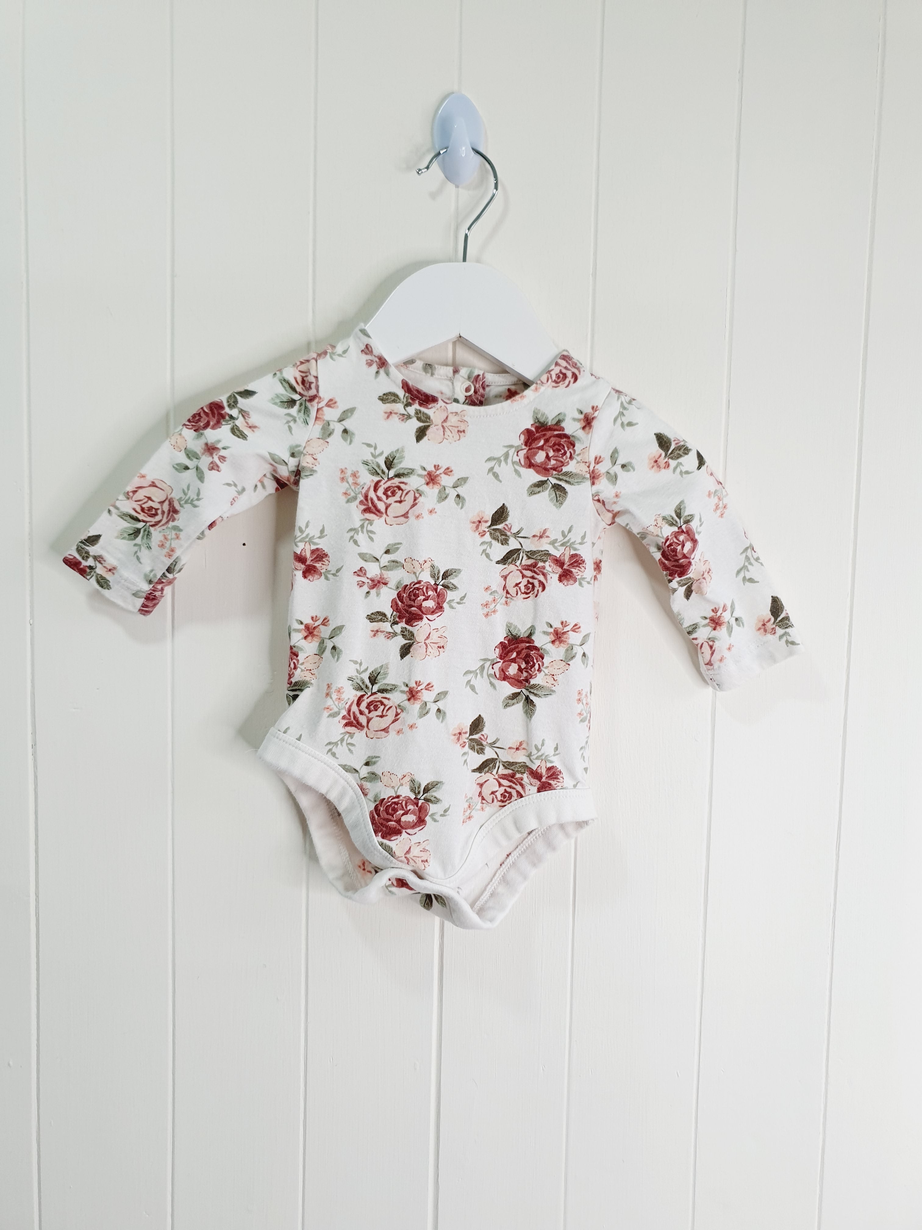 TU floral long sleeve bodysuit 0-3 months