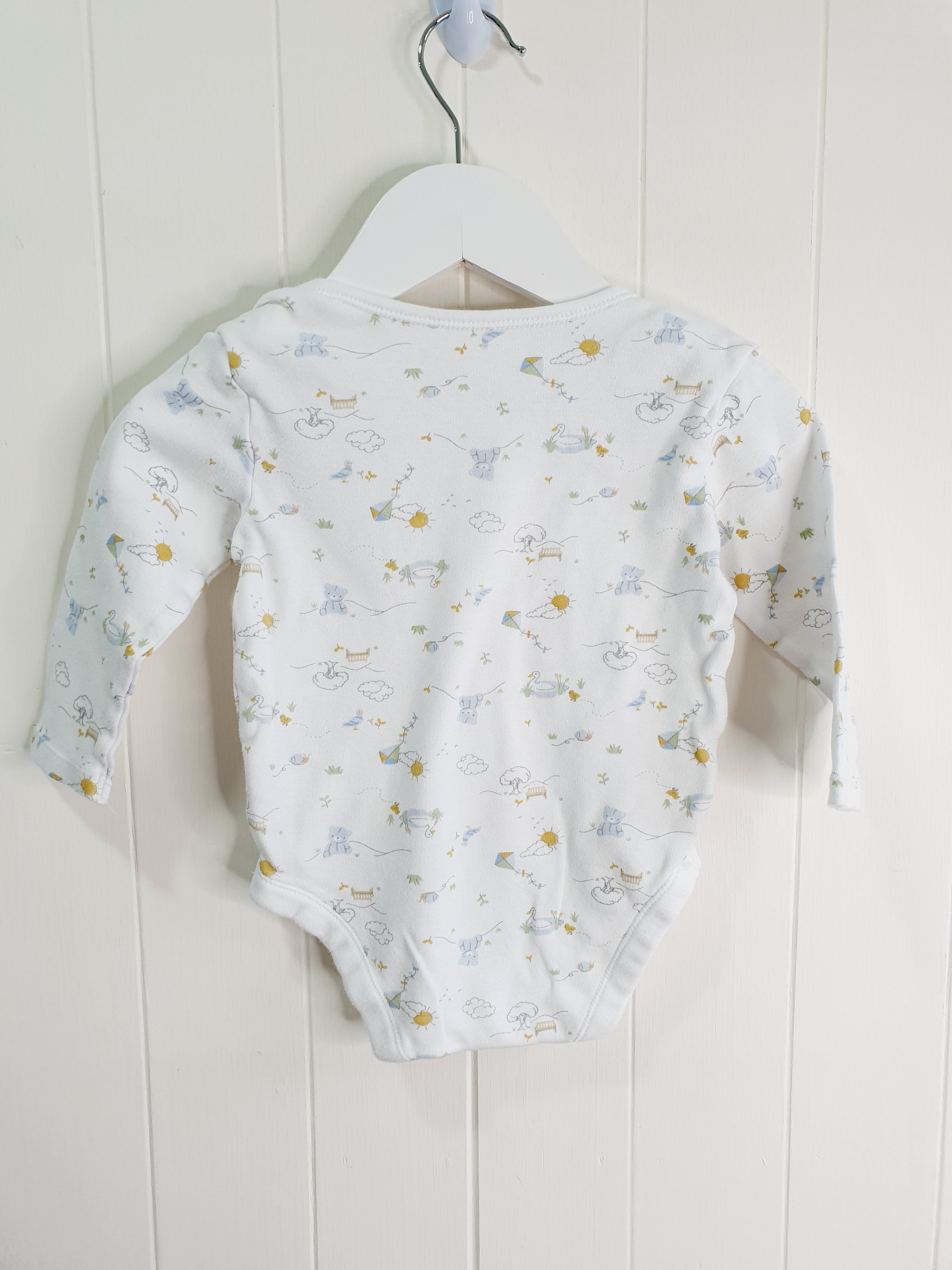 Little Nutmeg nature theme long sleeve bodysuit 9-12 months