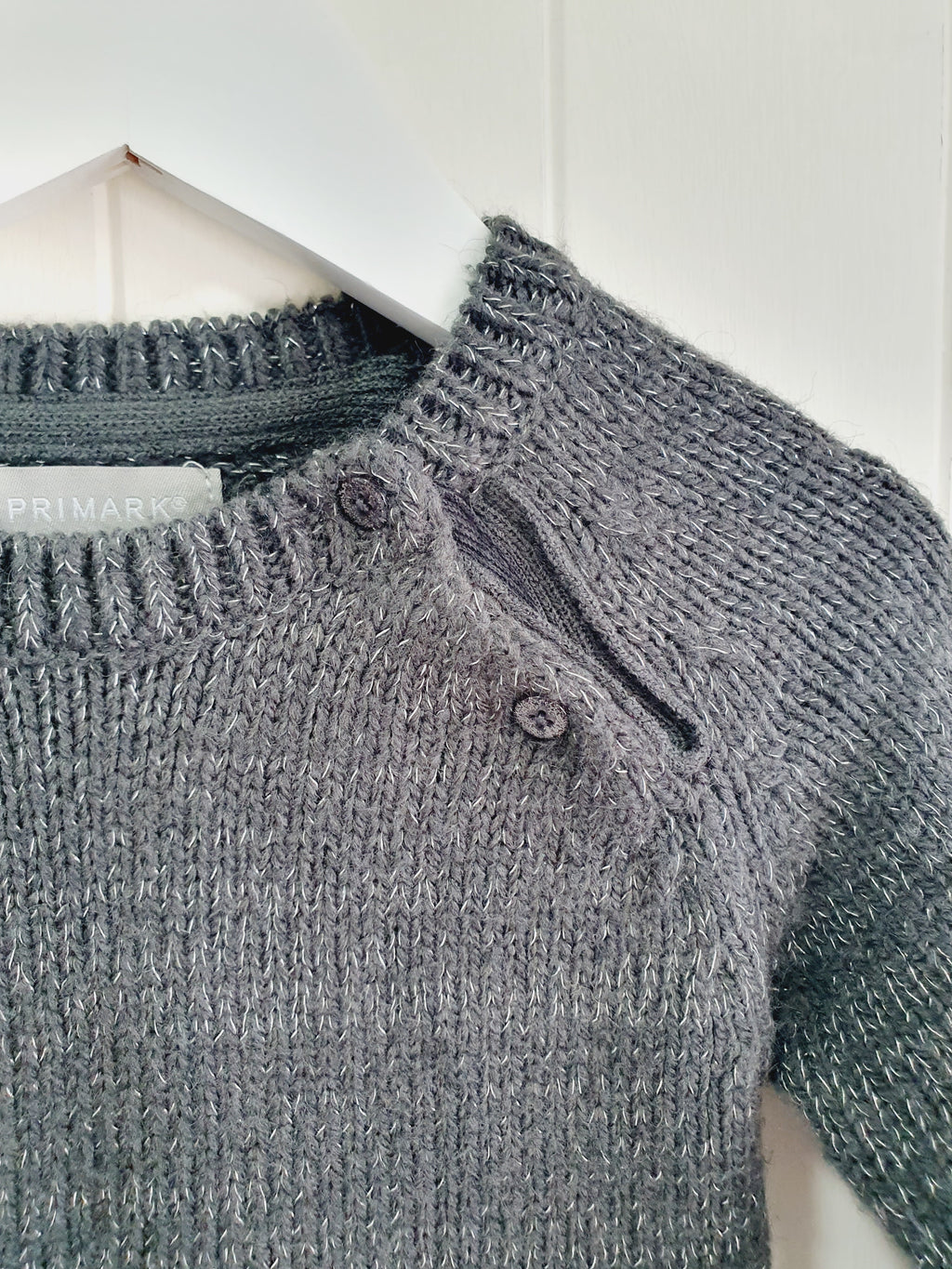 Primark grey knit dress 12-18 months