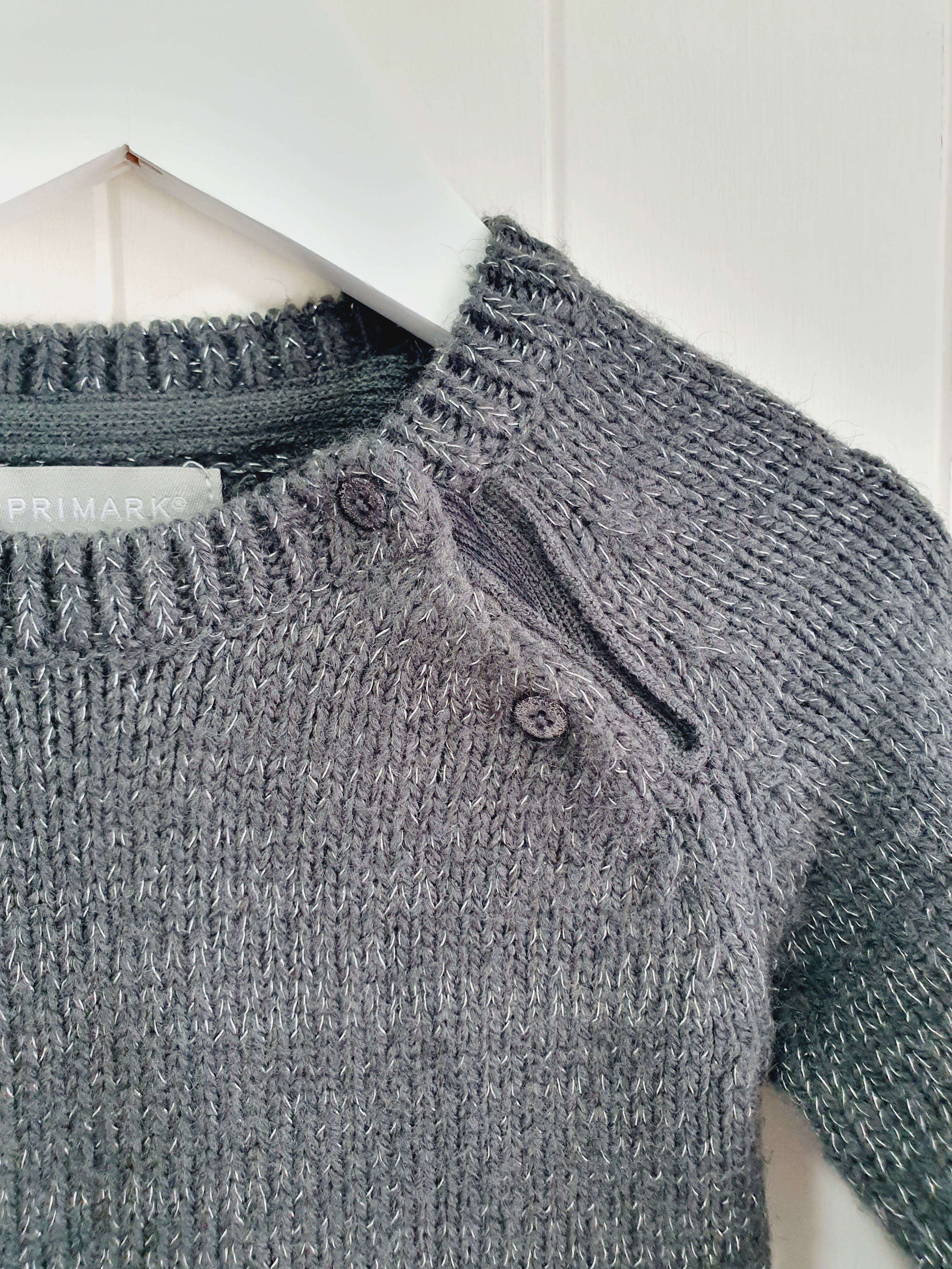 Primark grey knit dress 12-18 months