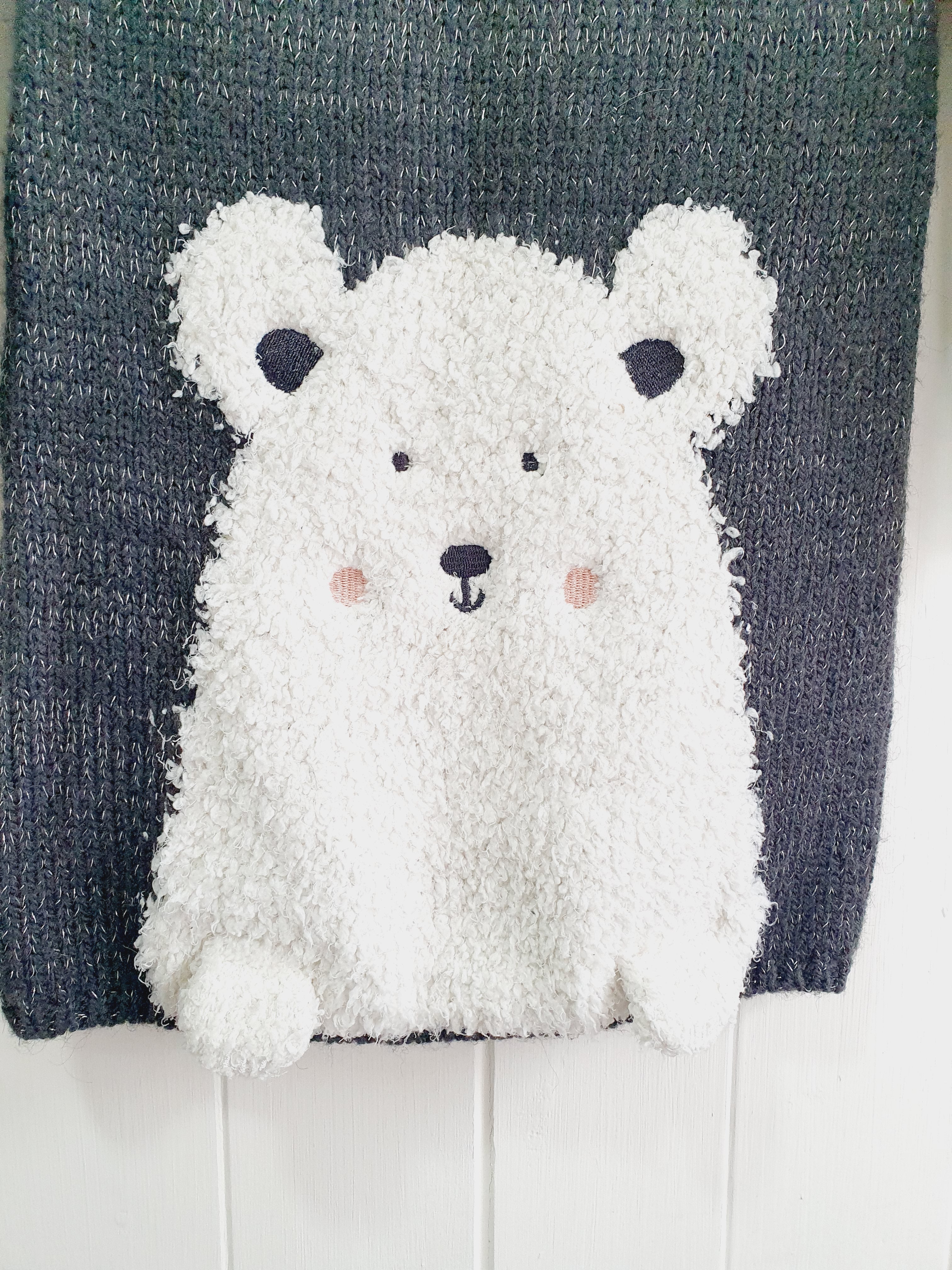 Primark grey knit dress 12-18 months