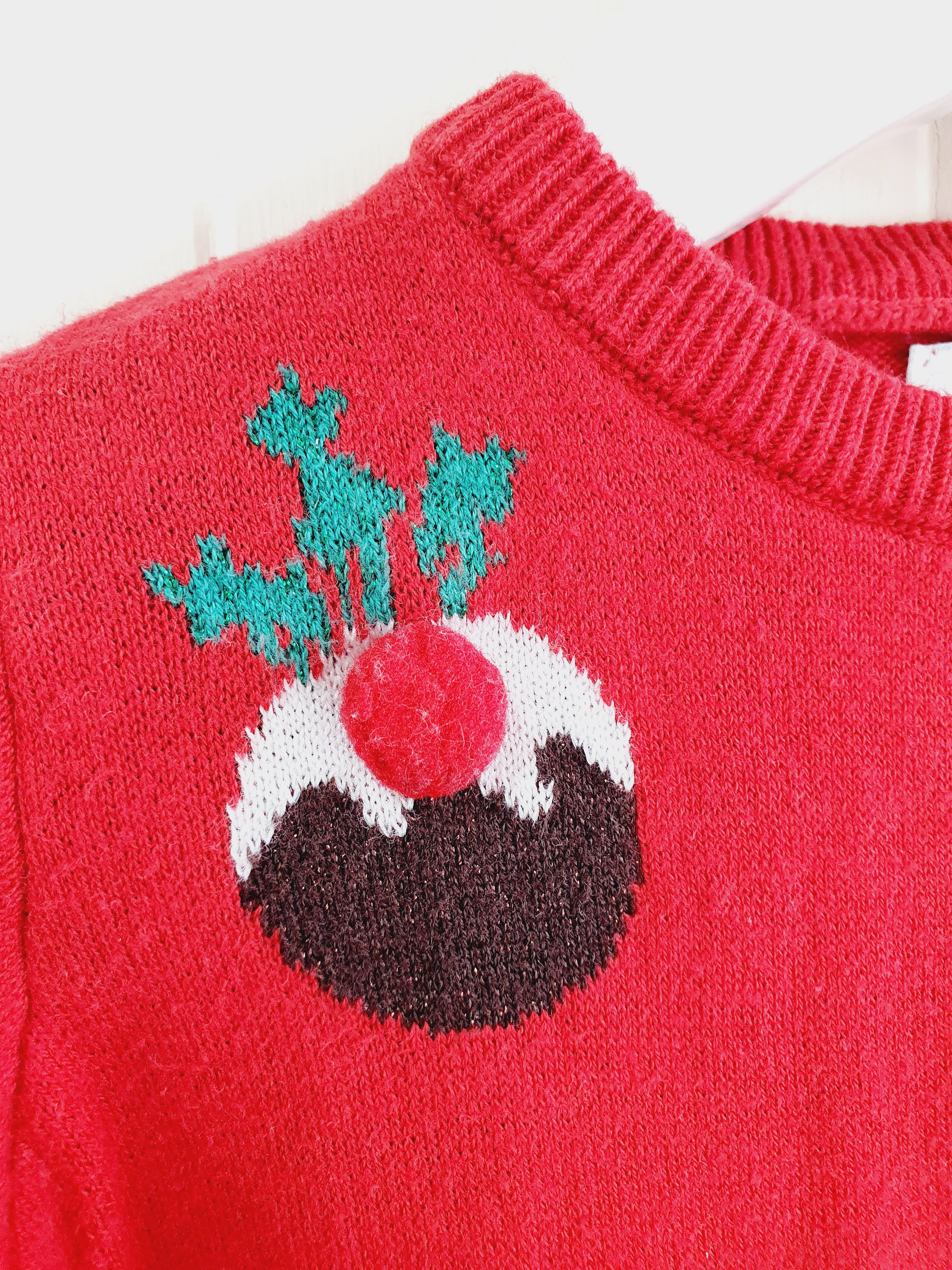 M&S Christmas pudding jumper 1.1/2-2 years