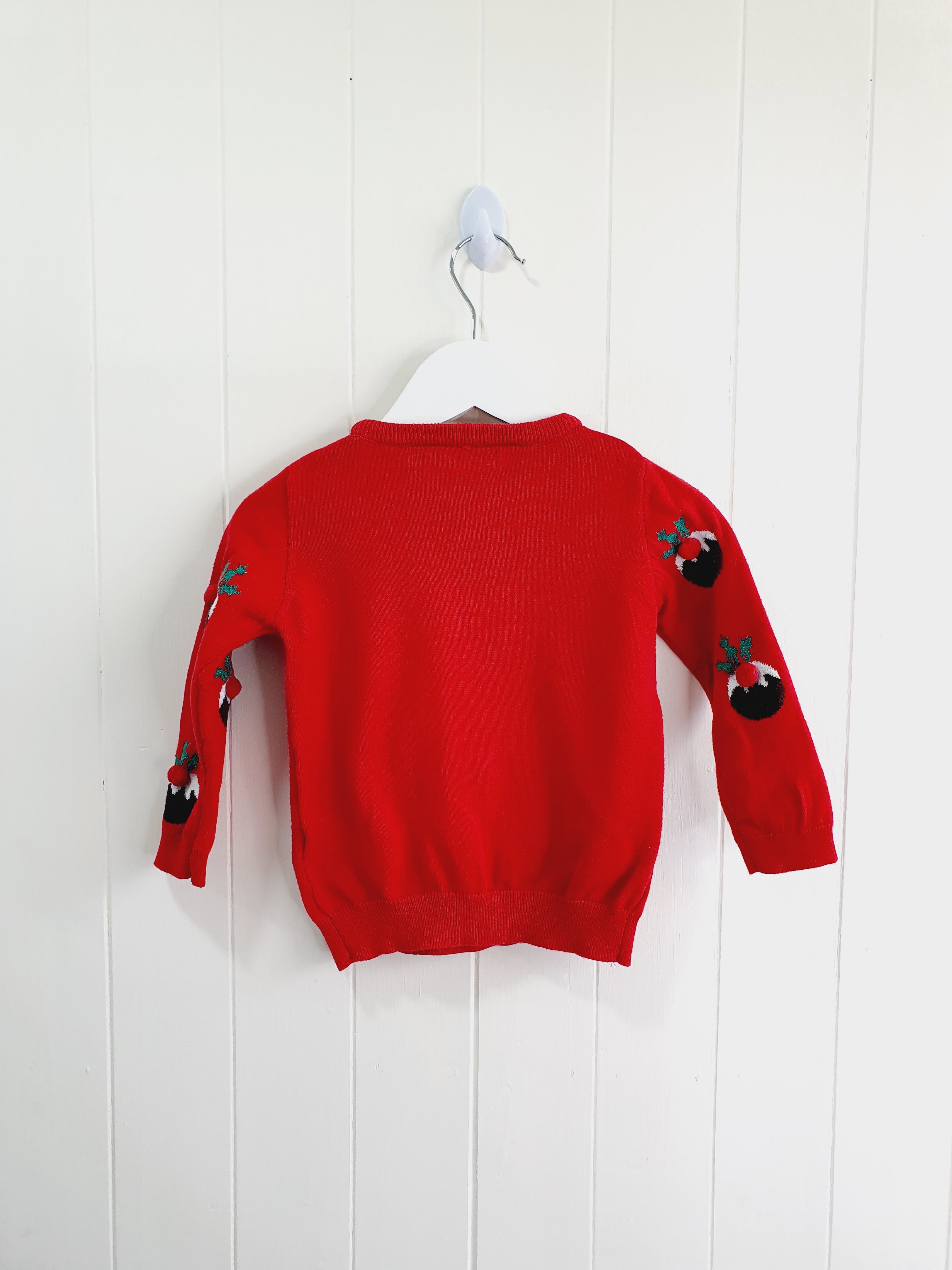 M&S Christmas pudding jumper 1.1/2-2 years