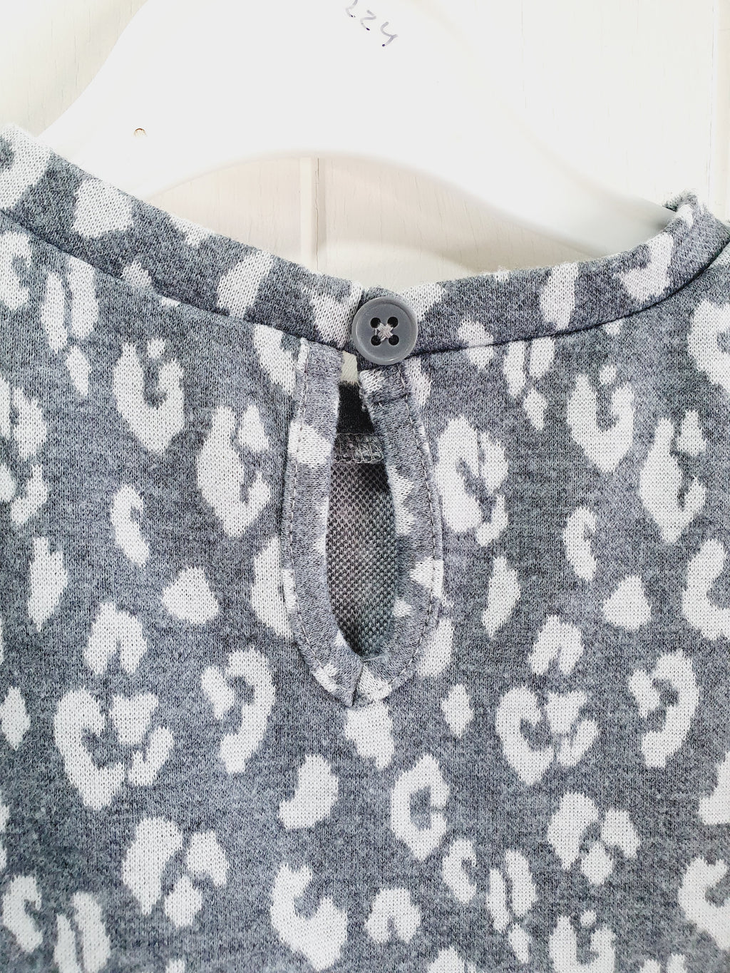 TU grey leopard print  jumper and trousers set 18-24 months