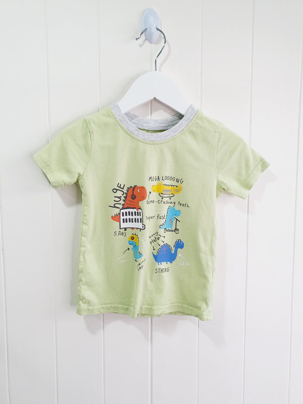 George dinosaur print green T-shirt 9-12 months