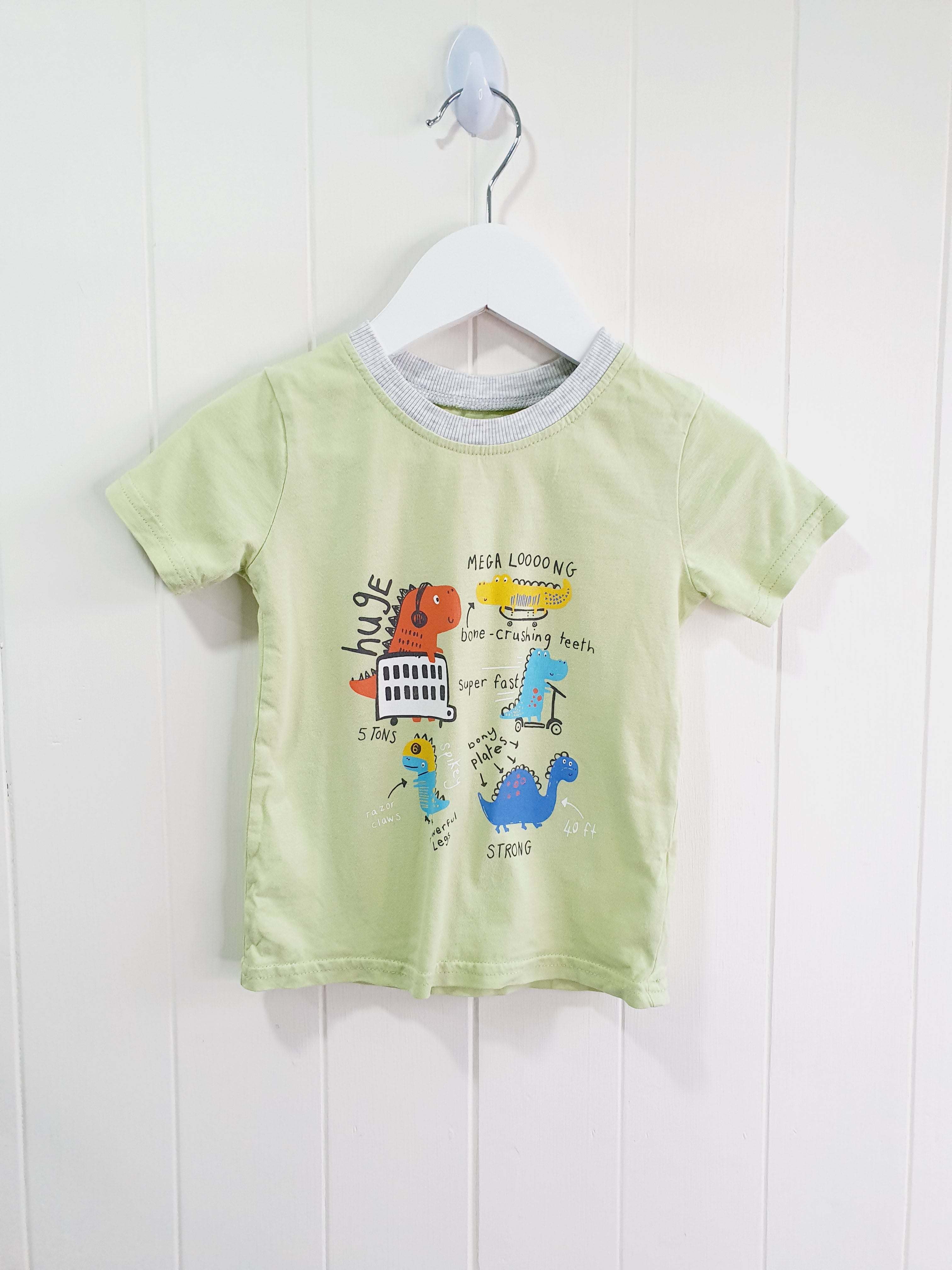 George dinosaur print green T-shirt 9-12 months