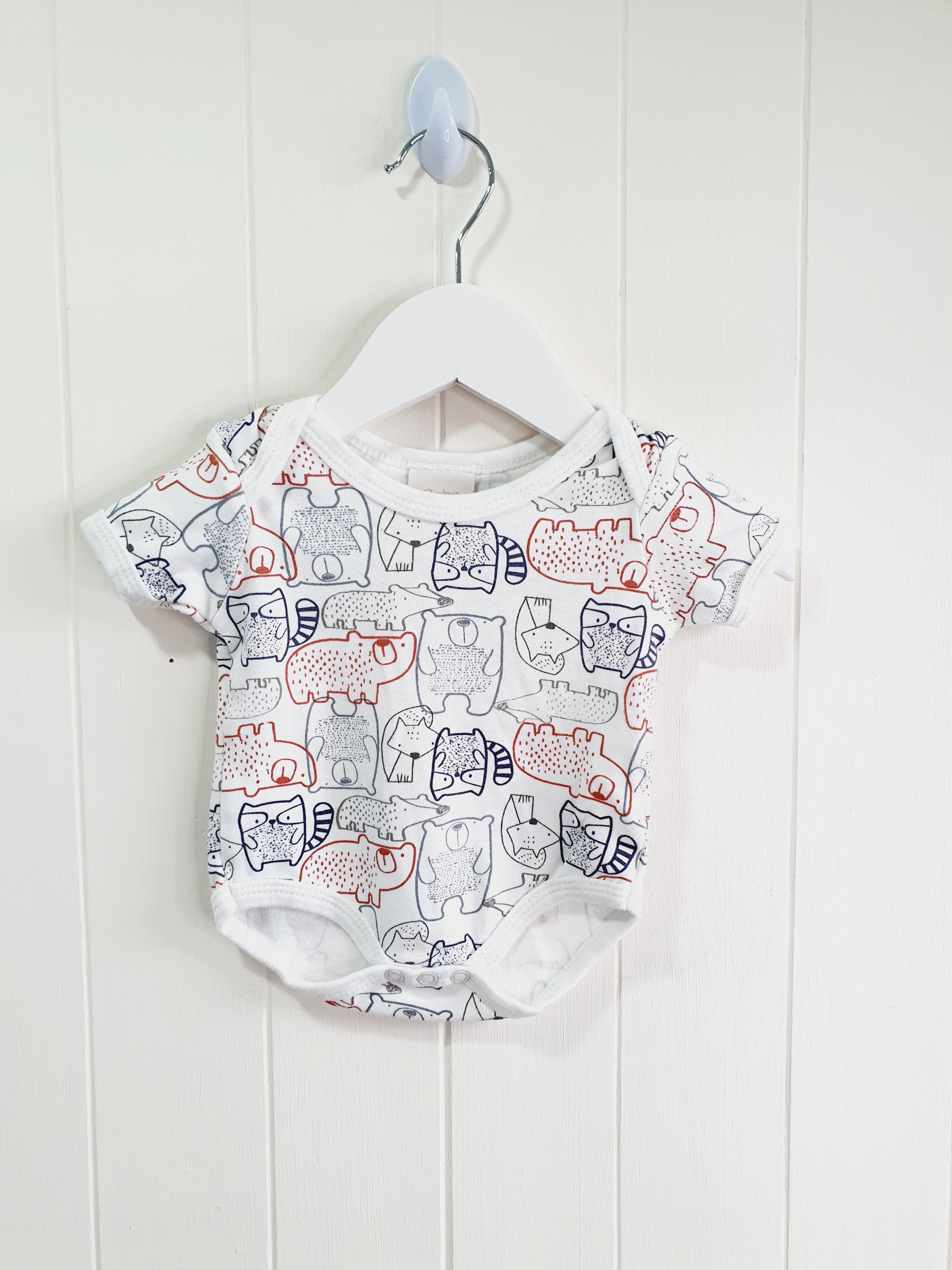 Bebe Bonito animal print bodysuit and long sleeve top set 0-3 months