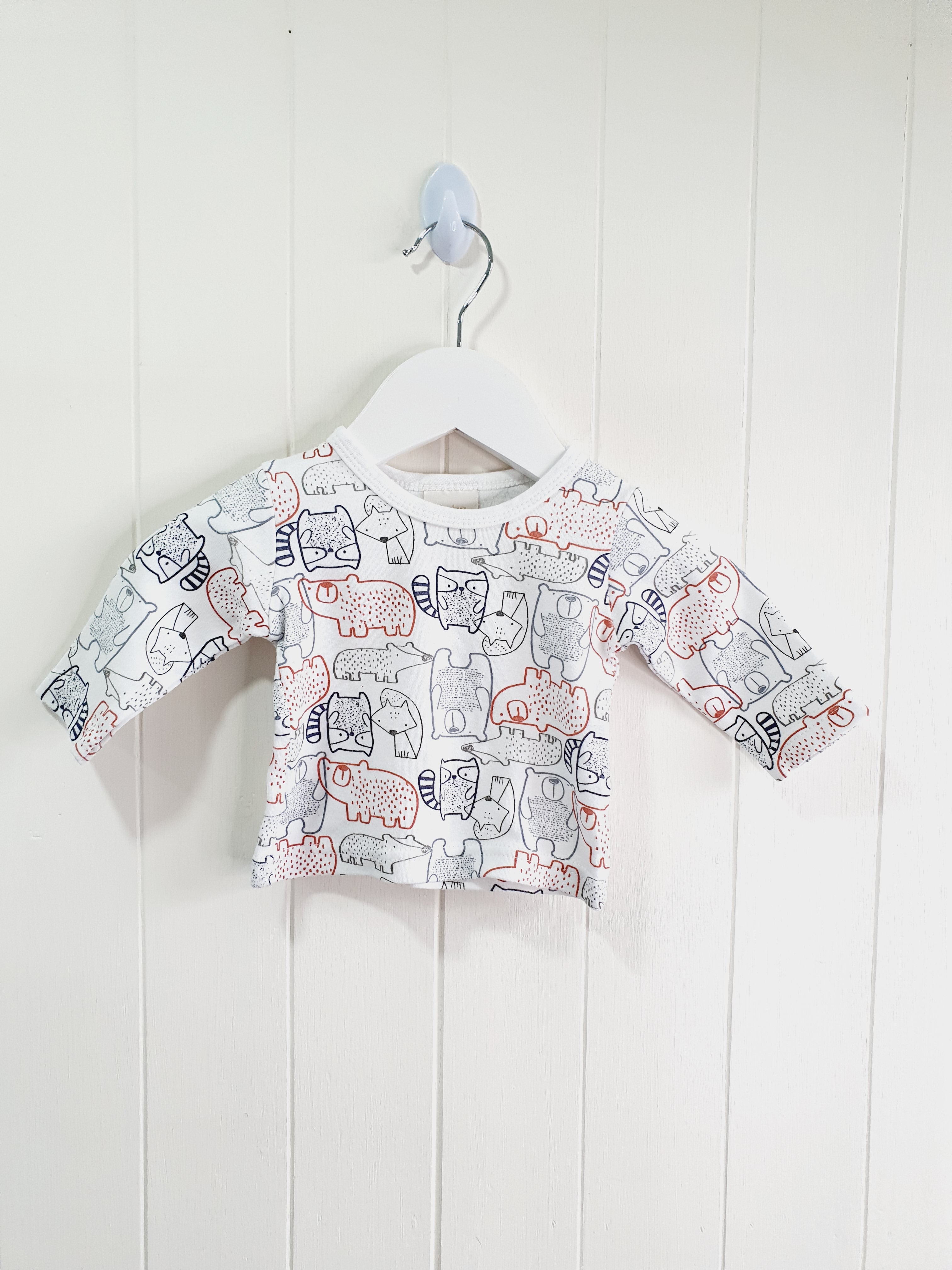 Bebe Bonito animal print bodysuit and long sleeve top set 0-3 months