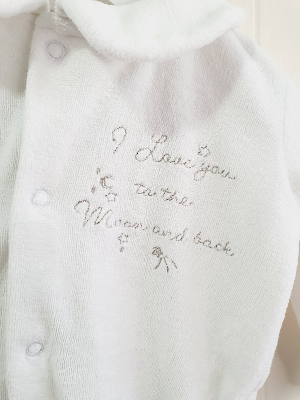 Matalan velour Love You To the Moon And Back sleepsuit 6-9 months