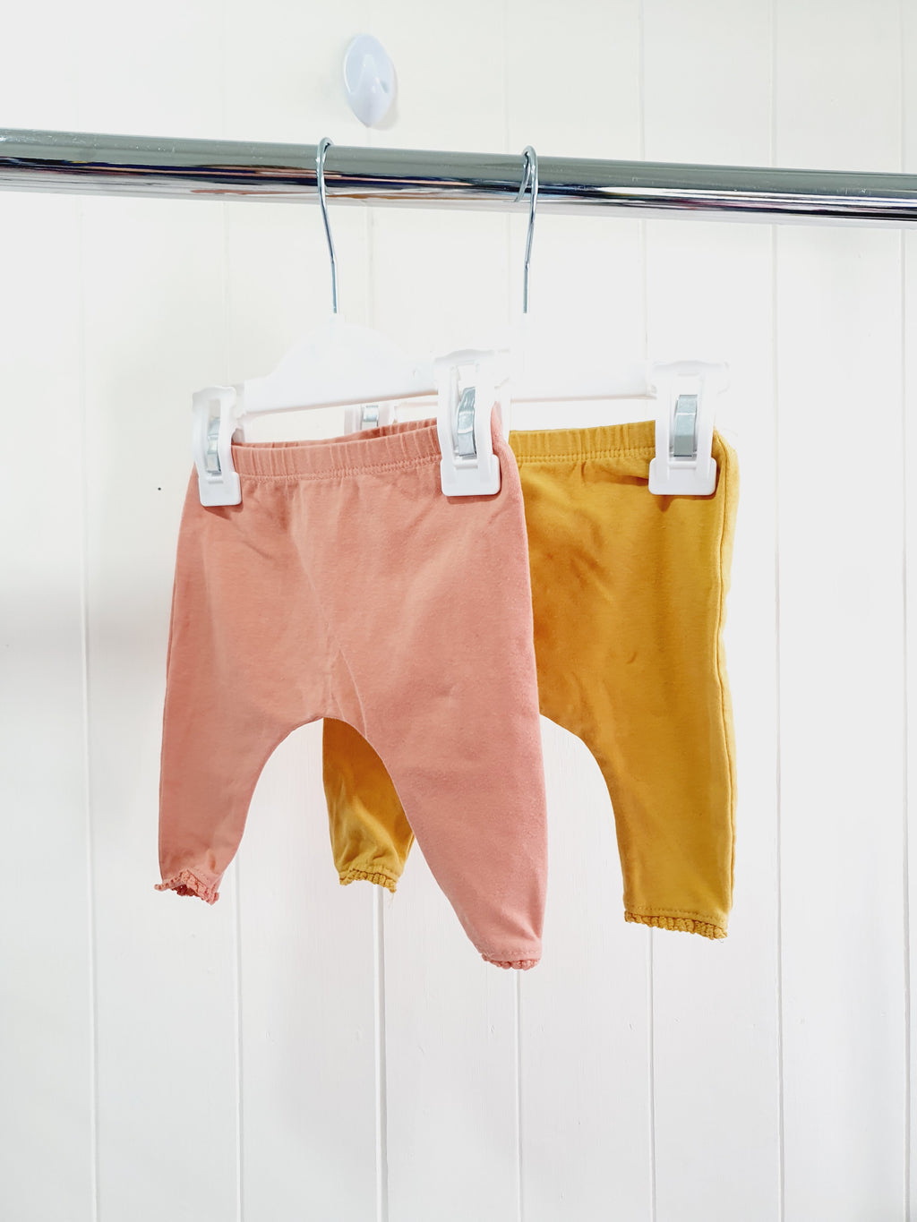 Next mustard and pink leggings up to 1 month