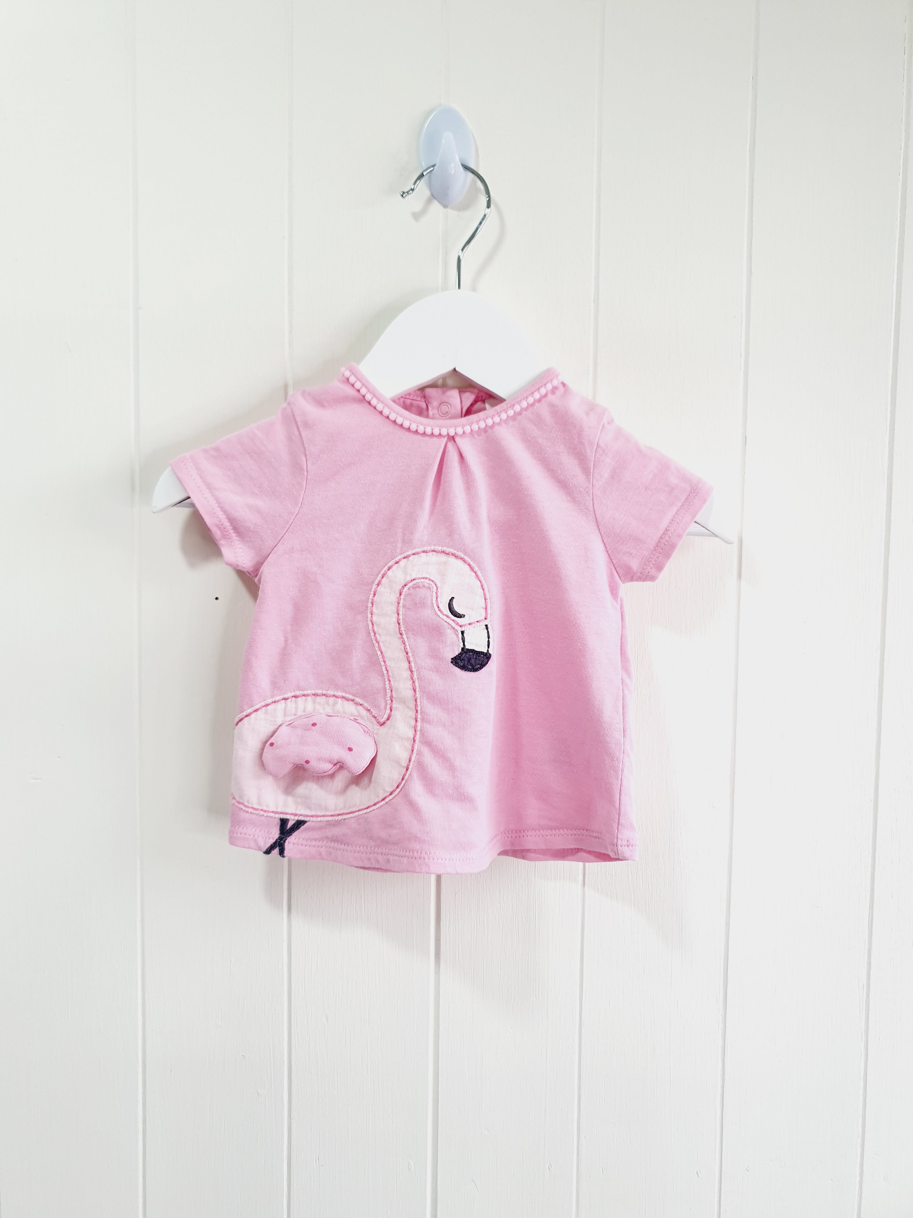 Next pink flamingo T-shirt up to 1 month