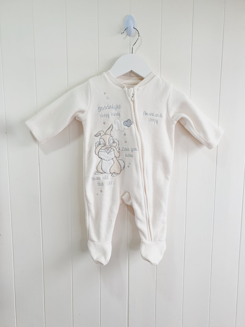 Disney Thumper bambi fleece sleepsuit 0-3 months