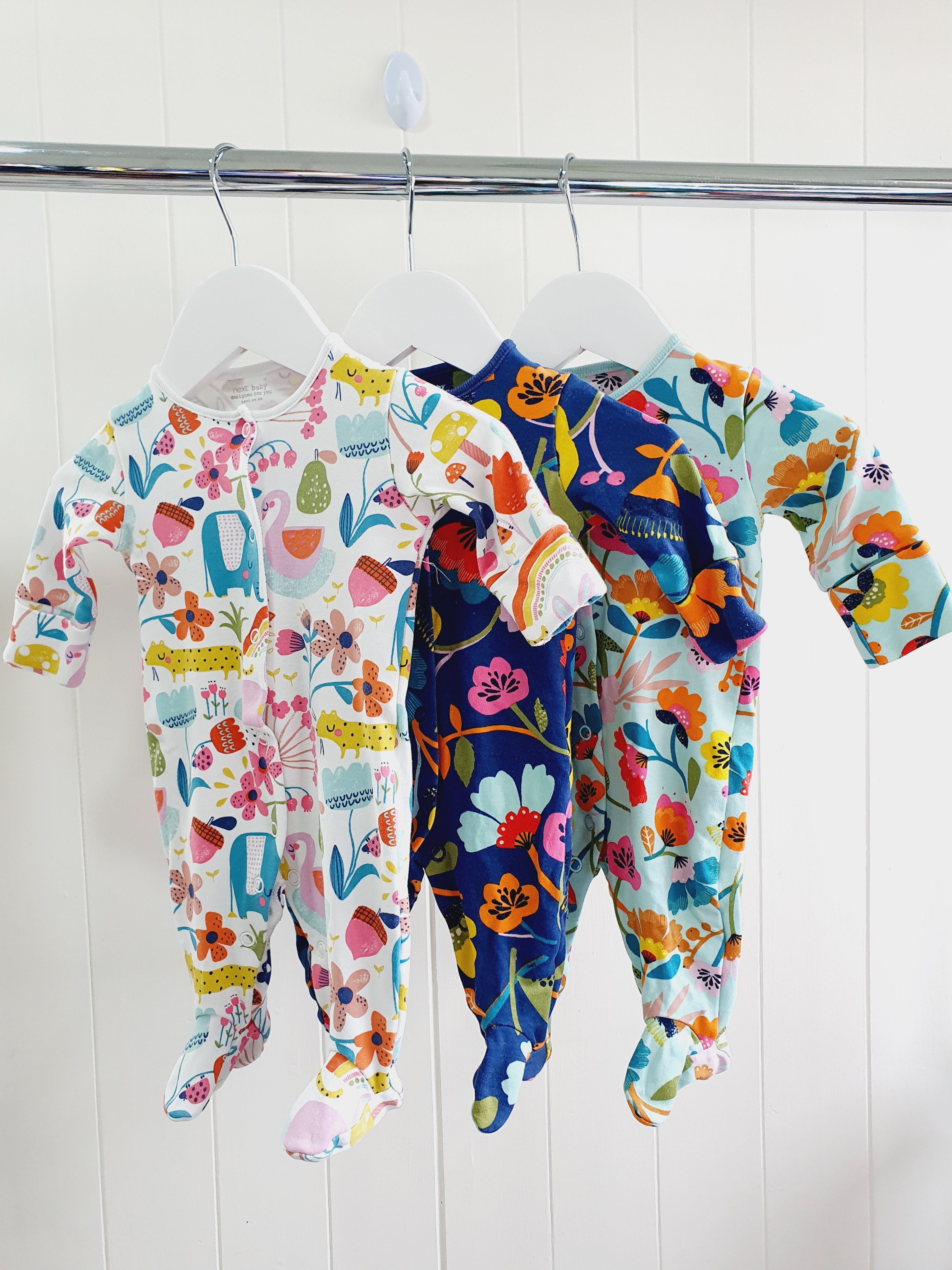 Next floral sleepsuit set Up to 1 months