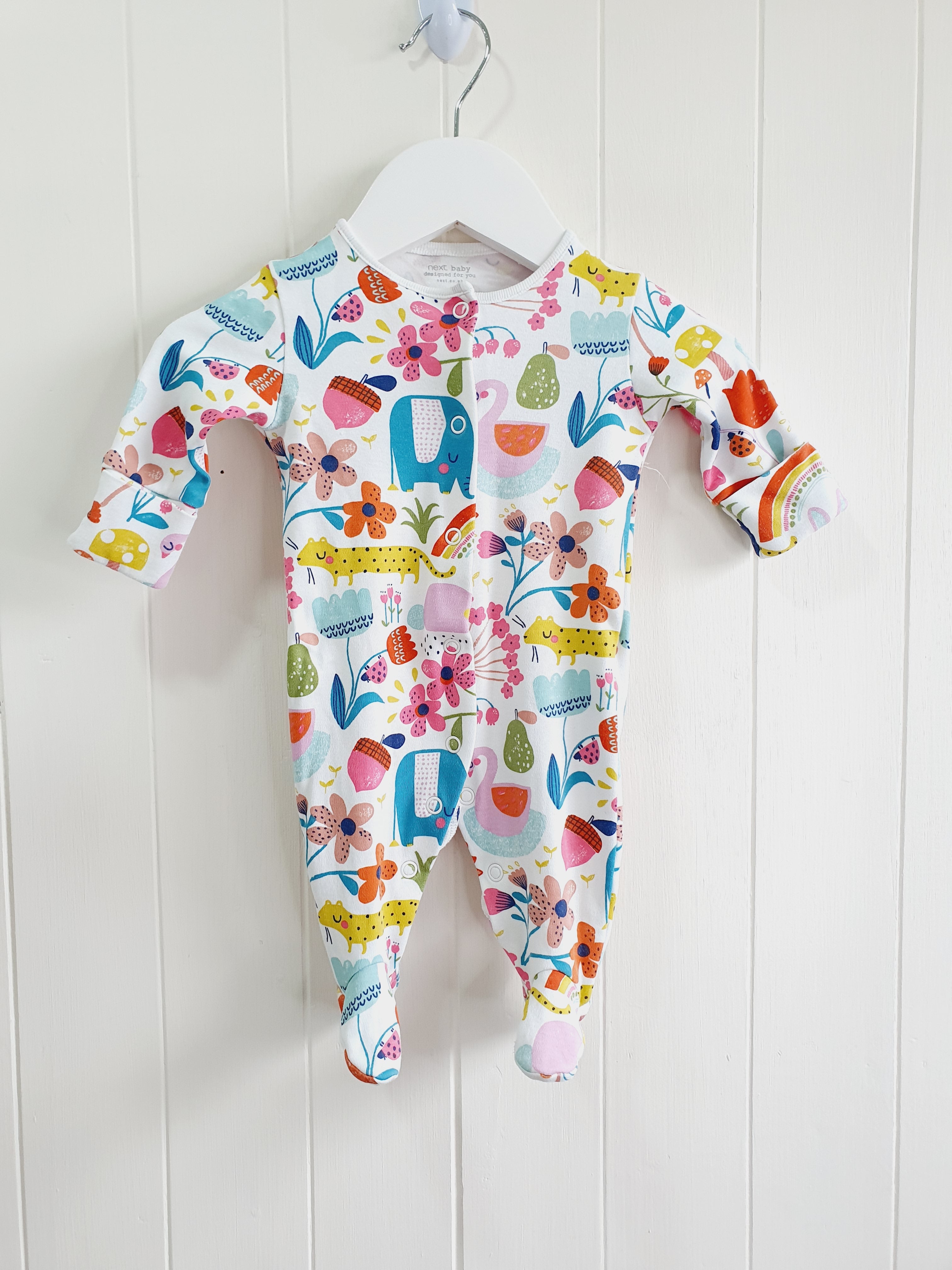 Next floral sleepsuit set Up to 1 months