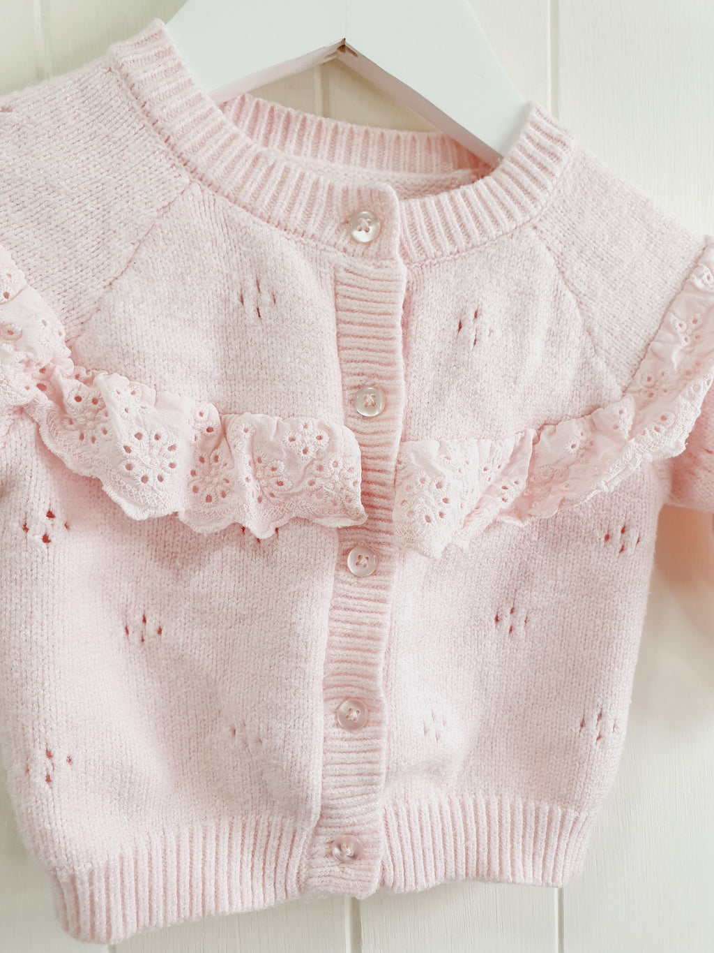 Matalan white and pink cardigans 0-3 months