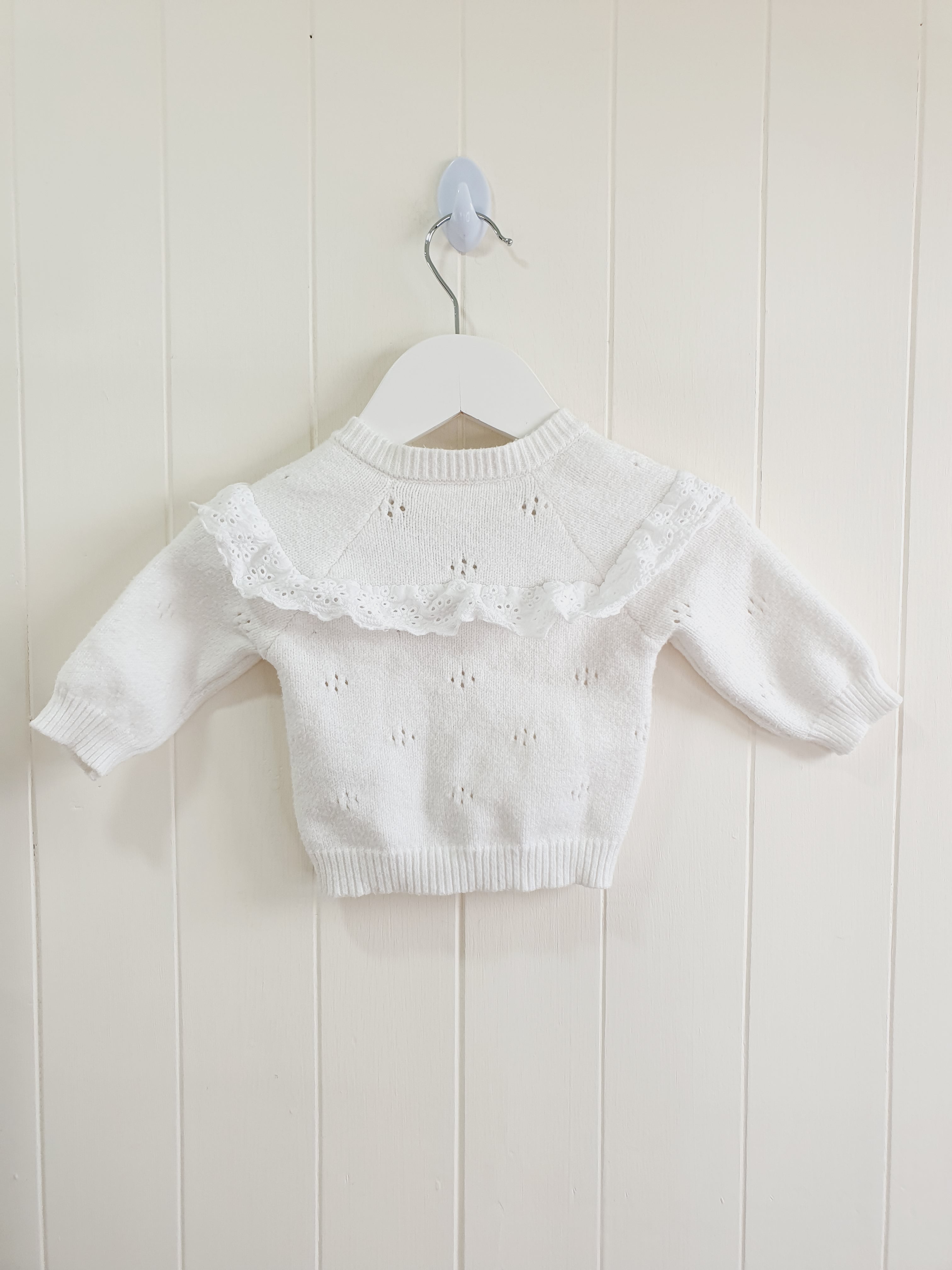 Matalan white and pink cardigans 0-3 months