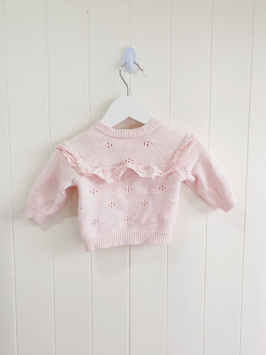 Matalan white and pink cardigans 0-3 months