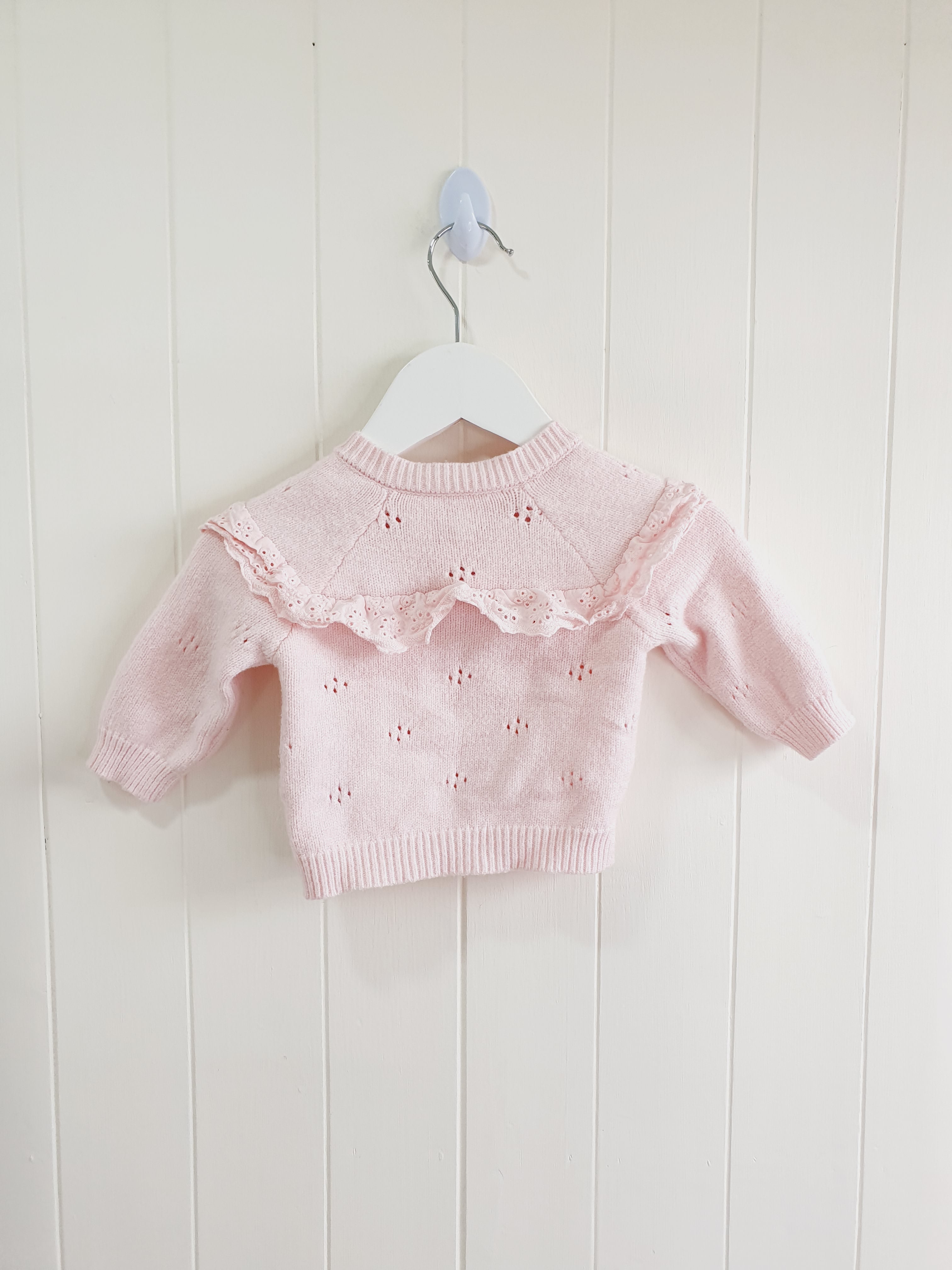Matalan white and pink cardigans 0-3 months