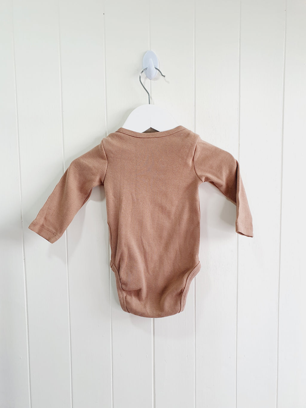 H&M brown long sleeve bodysuit 2-4 months