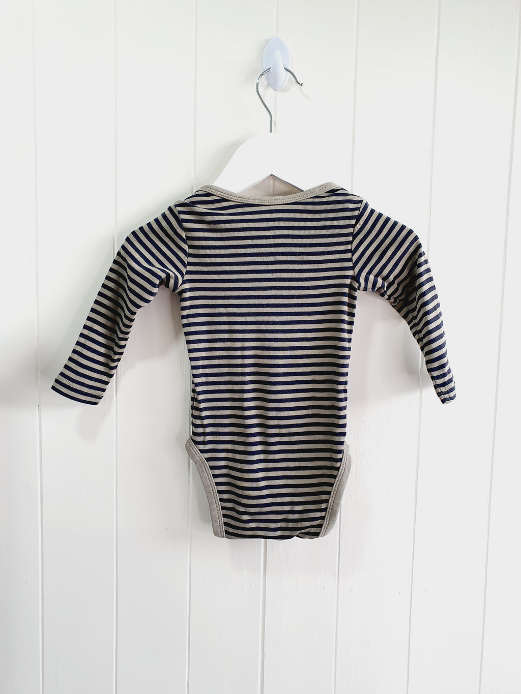 H&M stripy long sleeve bodysuit 4-6 months