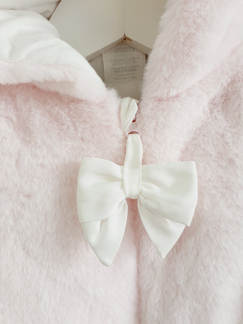 Unbranded hooded pink with bow details pramsuit 0-3 months