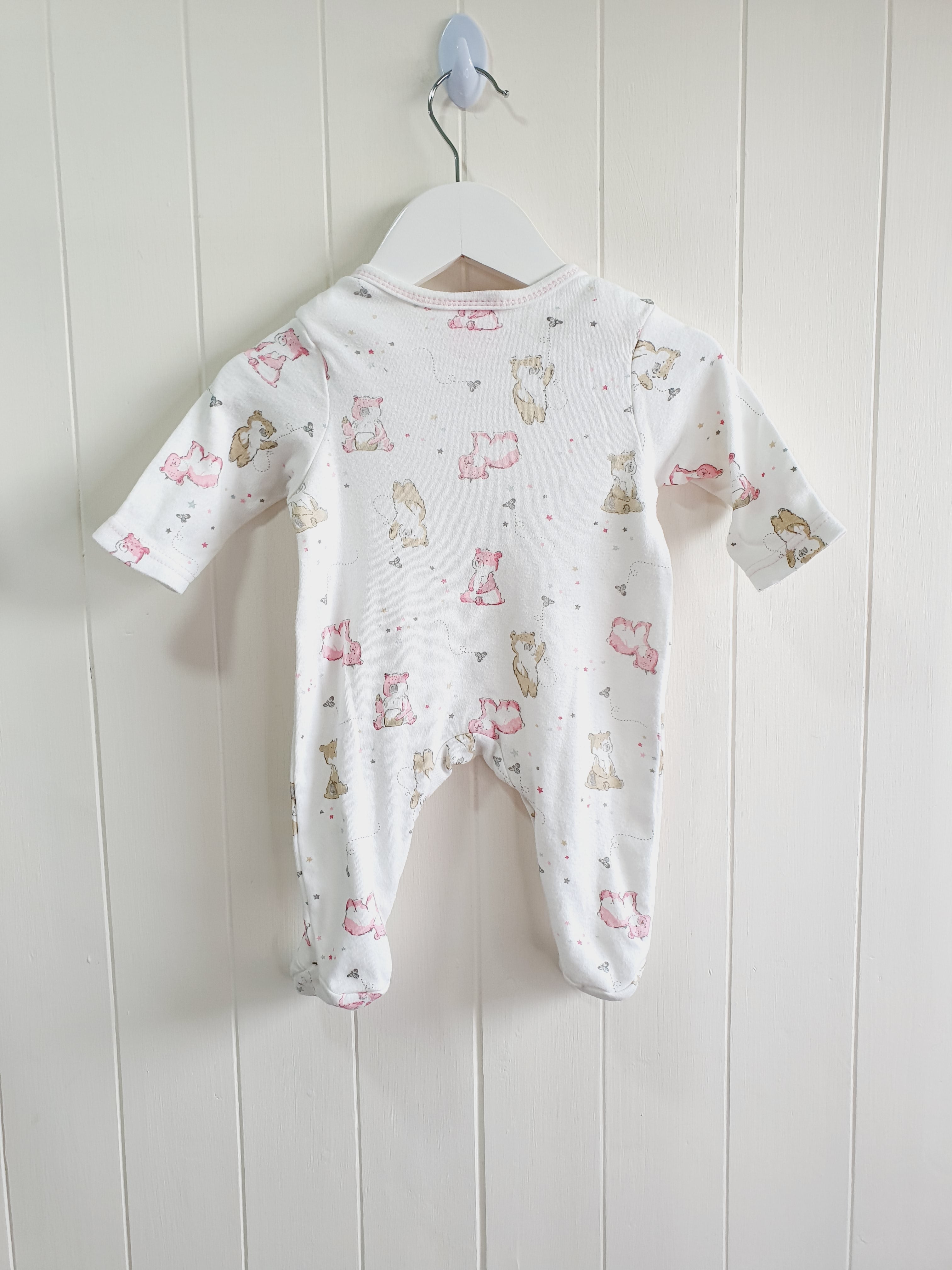 Bebe Bonito animal print sleepsuit and hat set 0-3 months