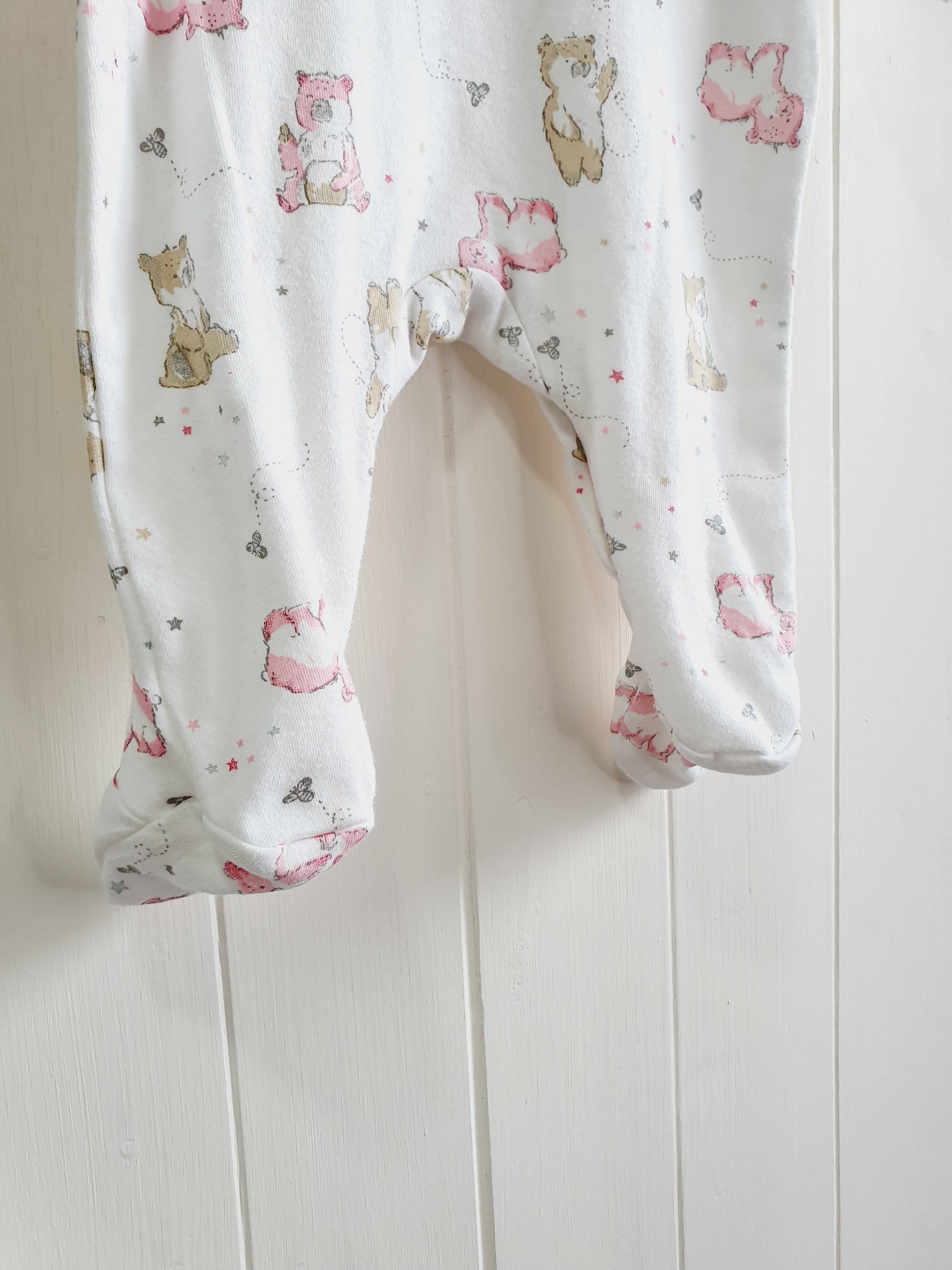 Bebe Bonito animal print sleepsuit and hat set 0-3 months