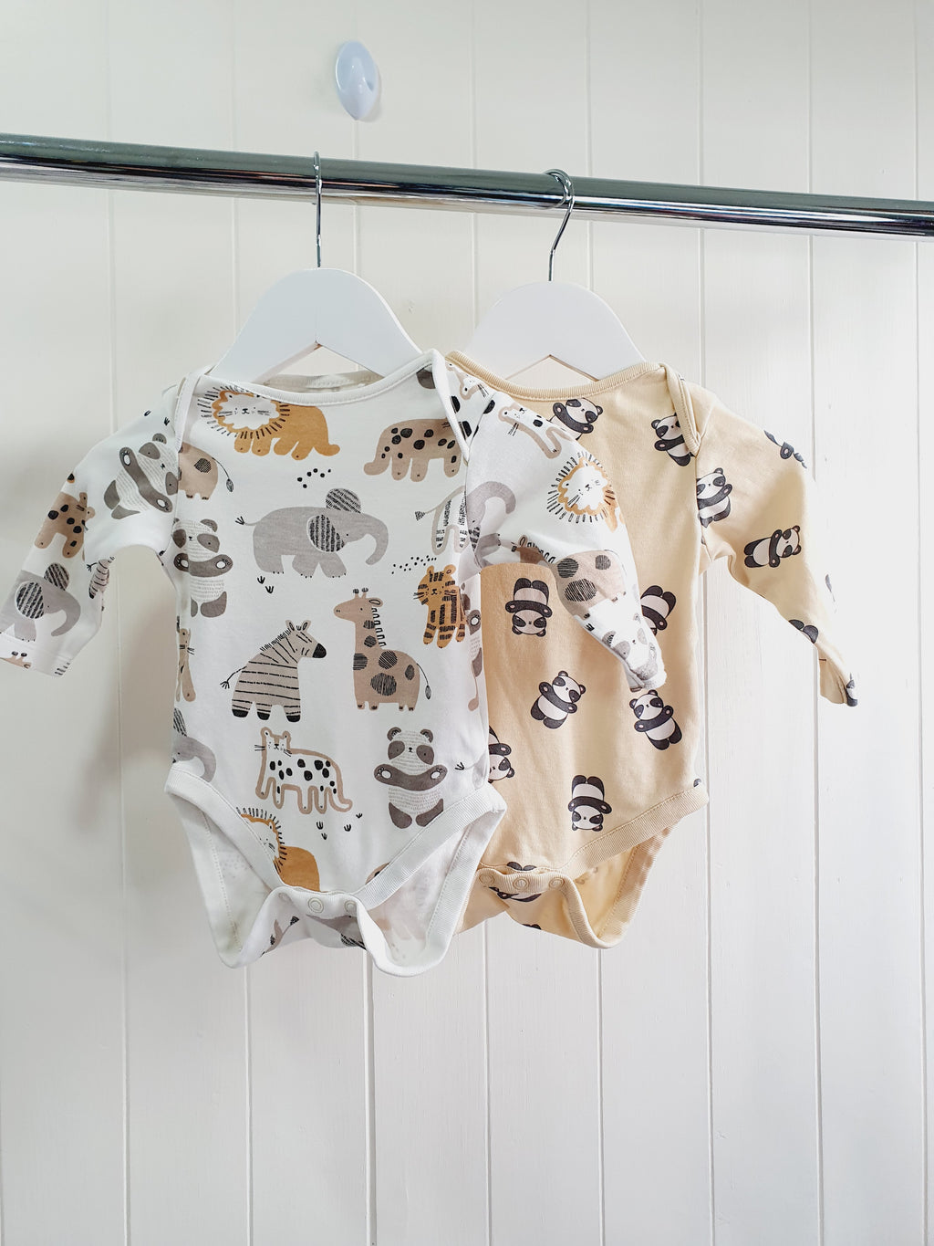 Next animal print long sleeve bodysuits 3-6 months