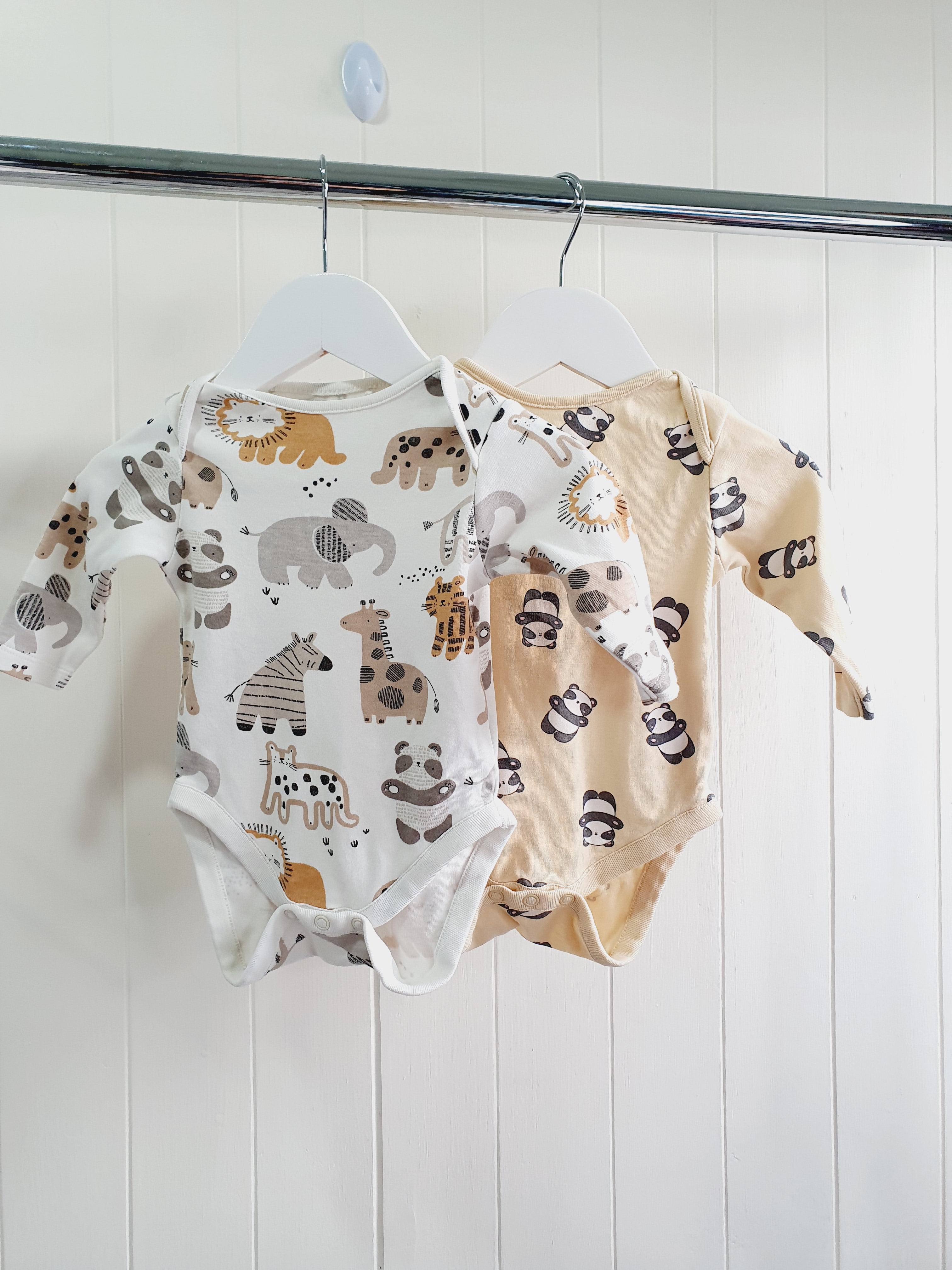 Next animal print long sleeve bodysuits 3-6 months