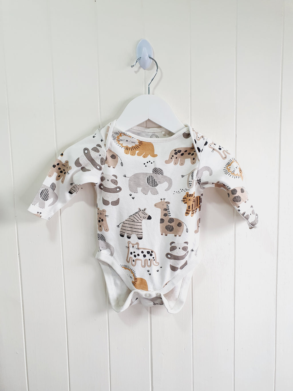Next animal print long sleeve bodysuits 3-6 months
