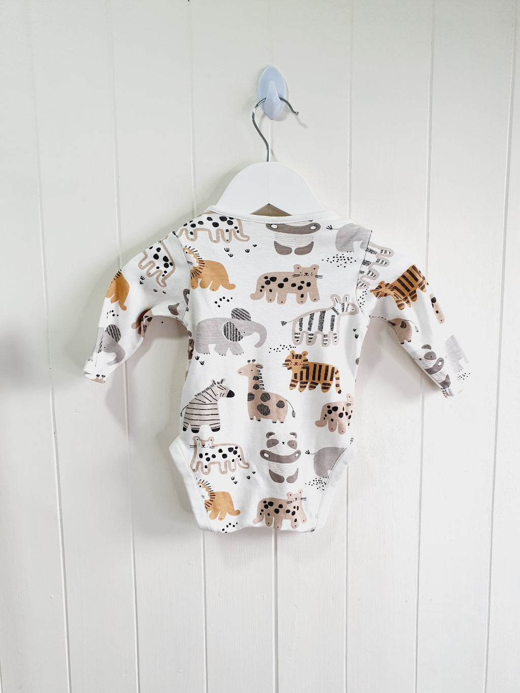 Next animal print long sleeve bodysuits 3-6 months