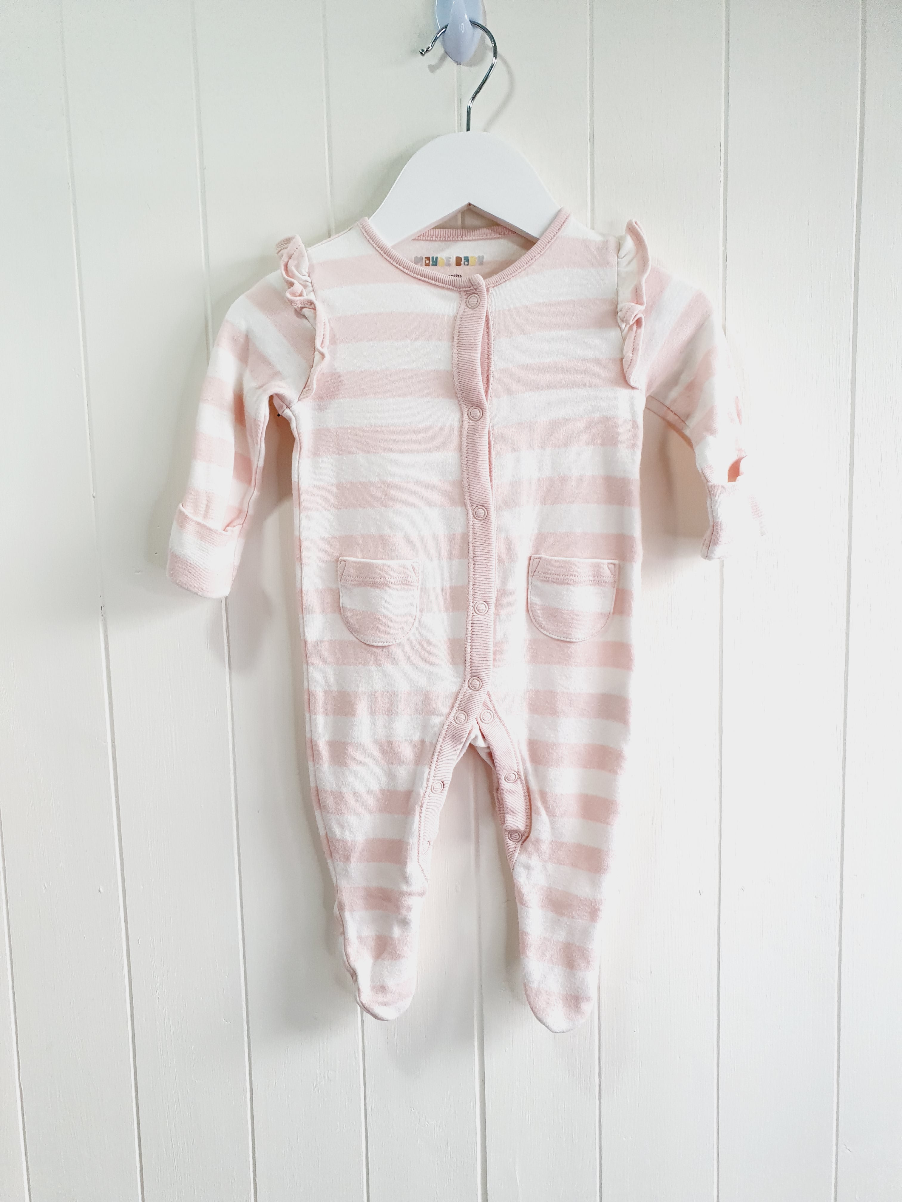 Mixed brands baby girl sleepsuits bundle 0-3 months