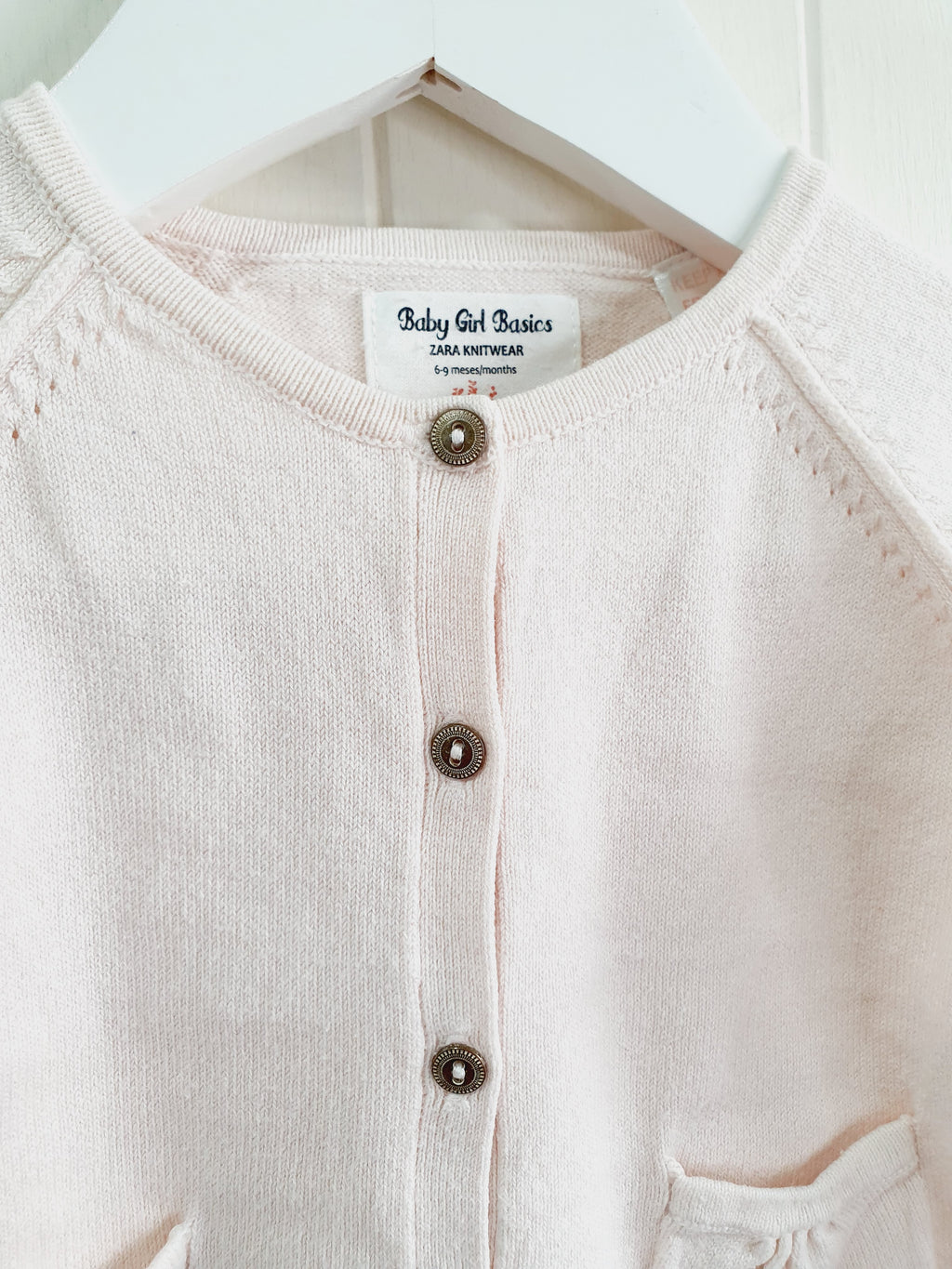 Zara baby pink cardigan 6-9 months