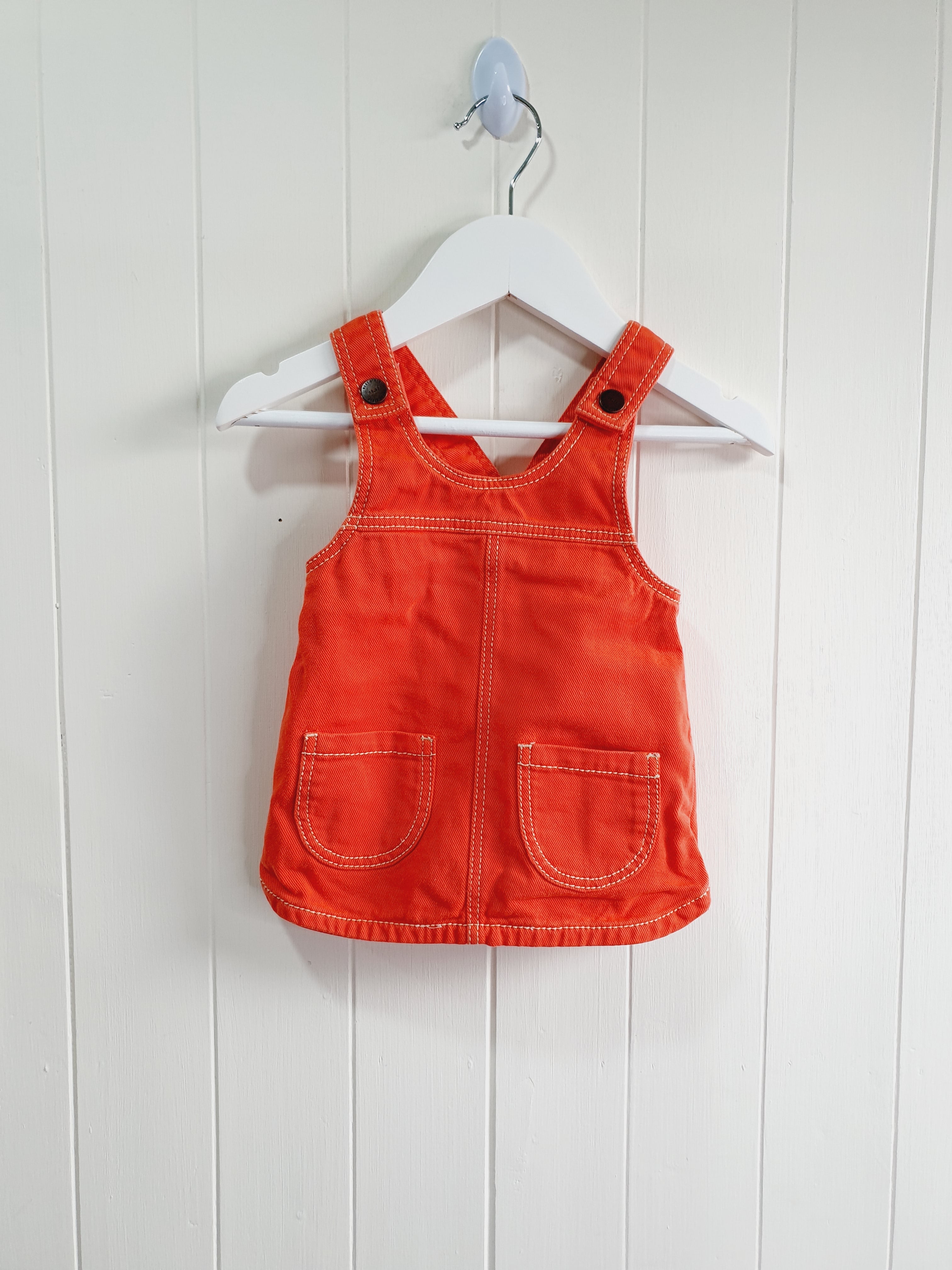 Next denim pinafore dress 3-6 months