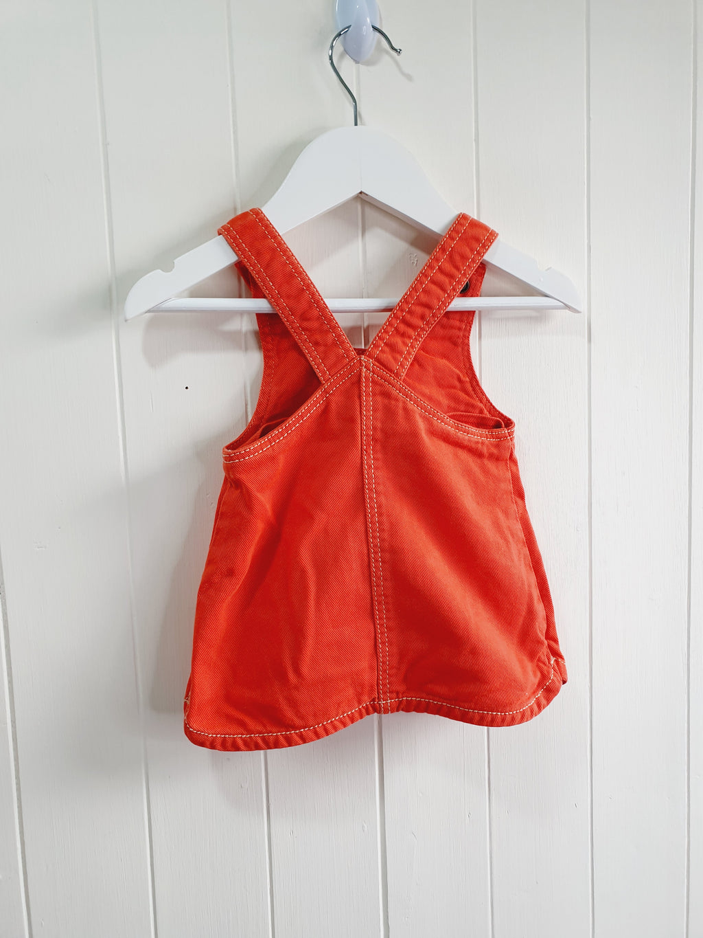 Next denim pinafore dress 3-6 months