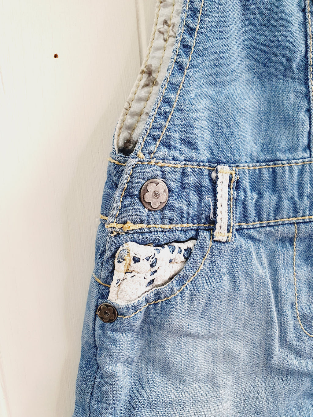 F&F denim pinafore dress Up to 3 months