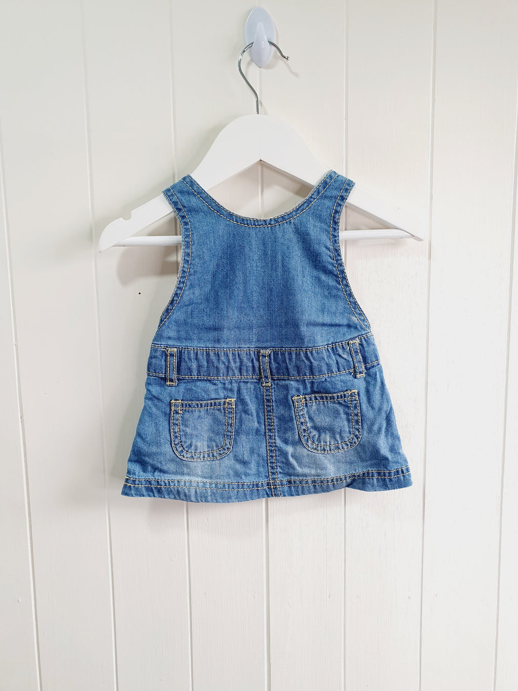 F&F denim pinafore dress Up to 3 months