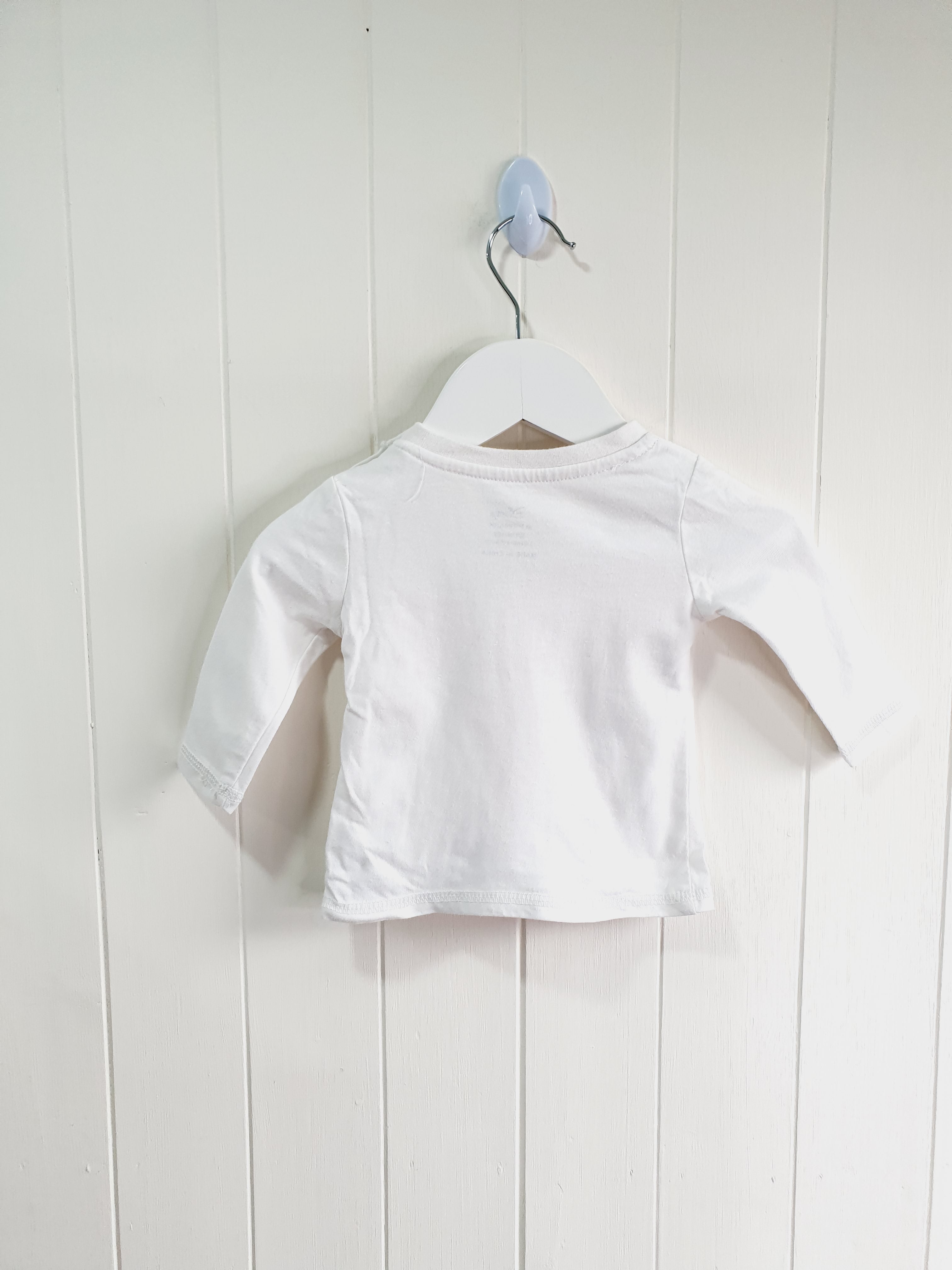 Minnie Mouse white long sleeve top 3-6 months